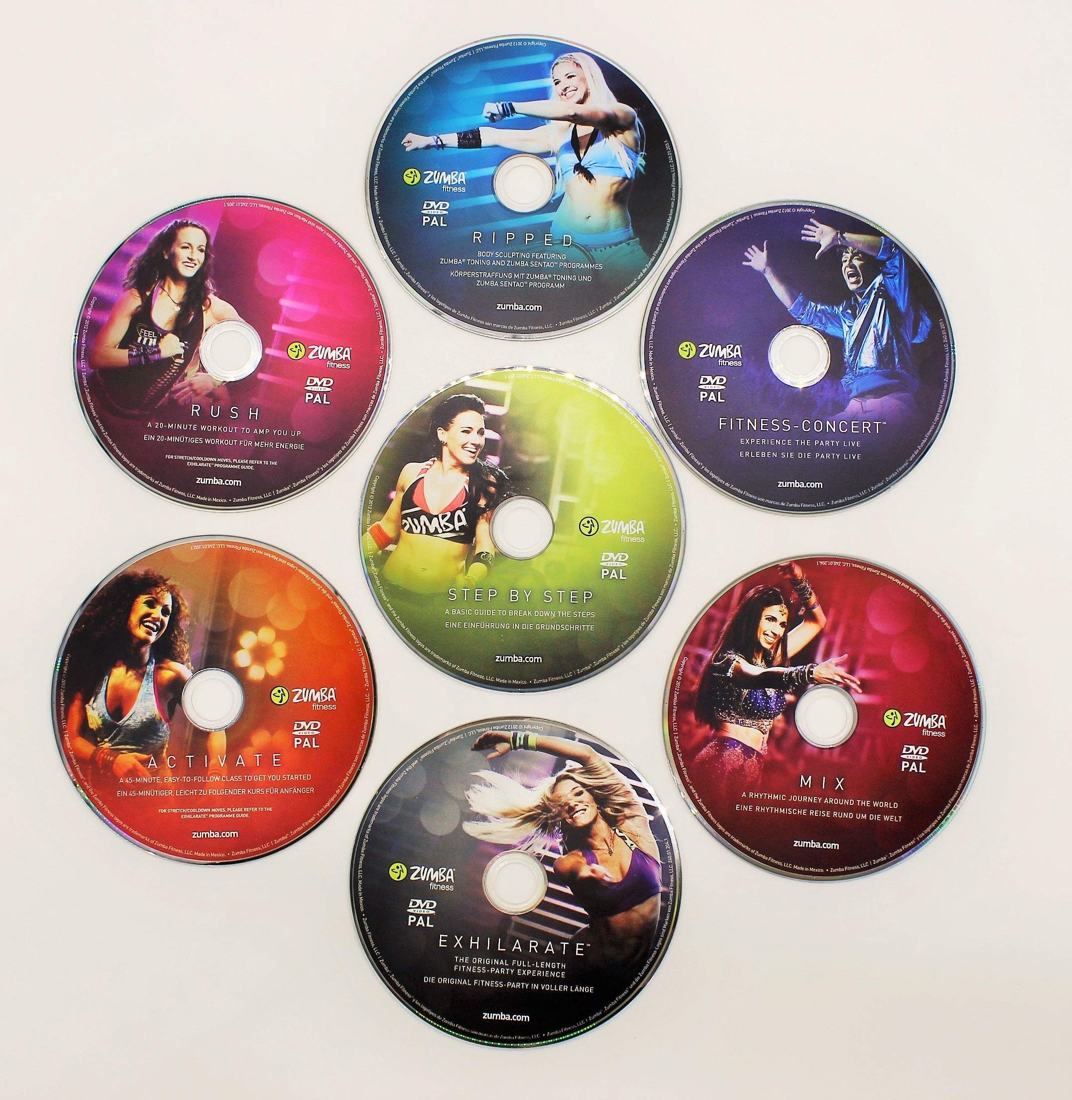 Zumba Exhilarate 7 DVD's inkl. Ernährungsberater