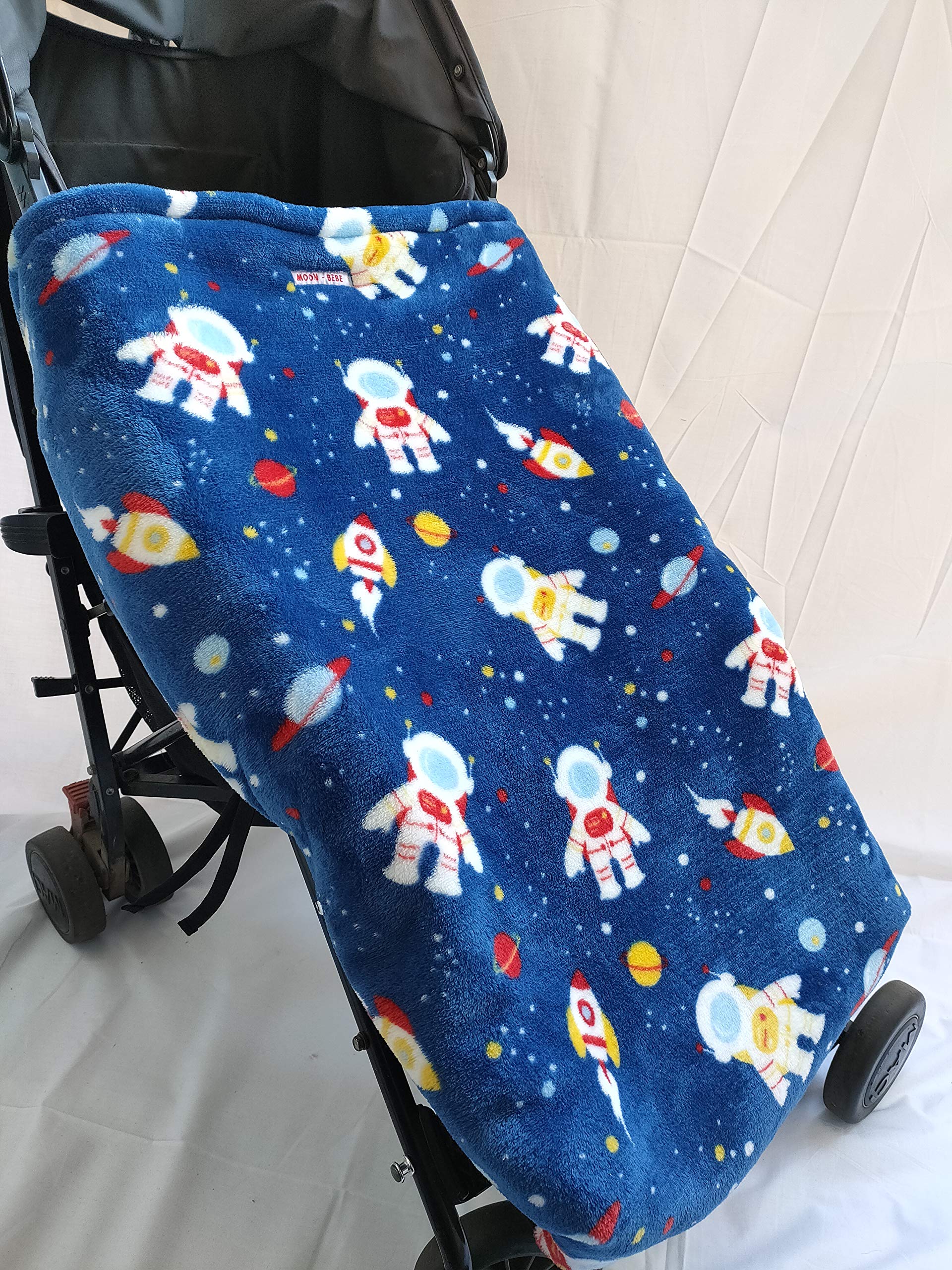 MOON-BEBE Manta Saco cubre pies Universal para Silla de Paseo y Cochecito y porta bebe (BLUE)