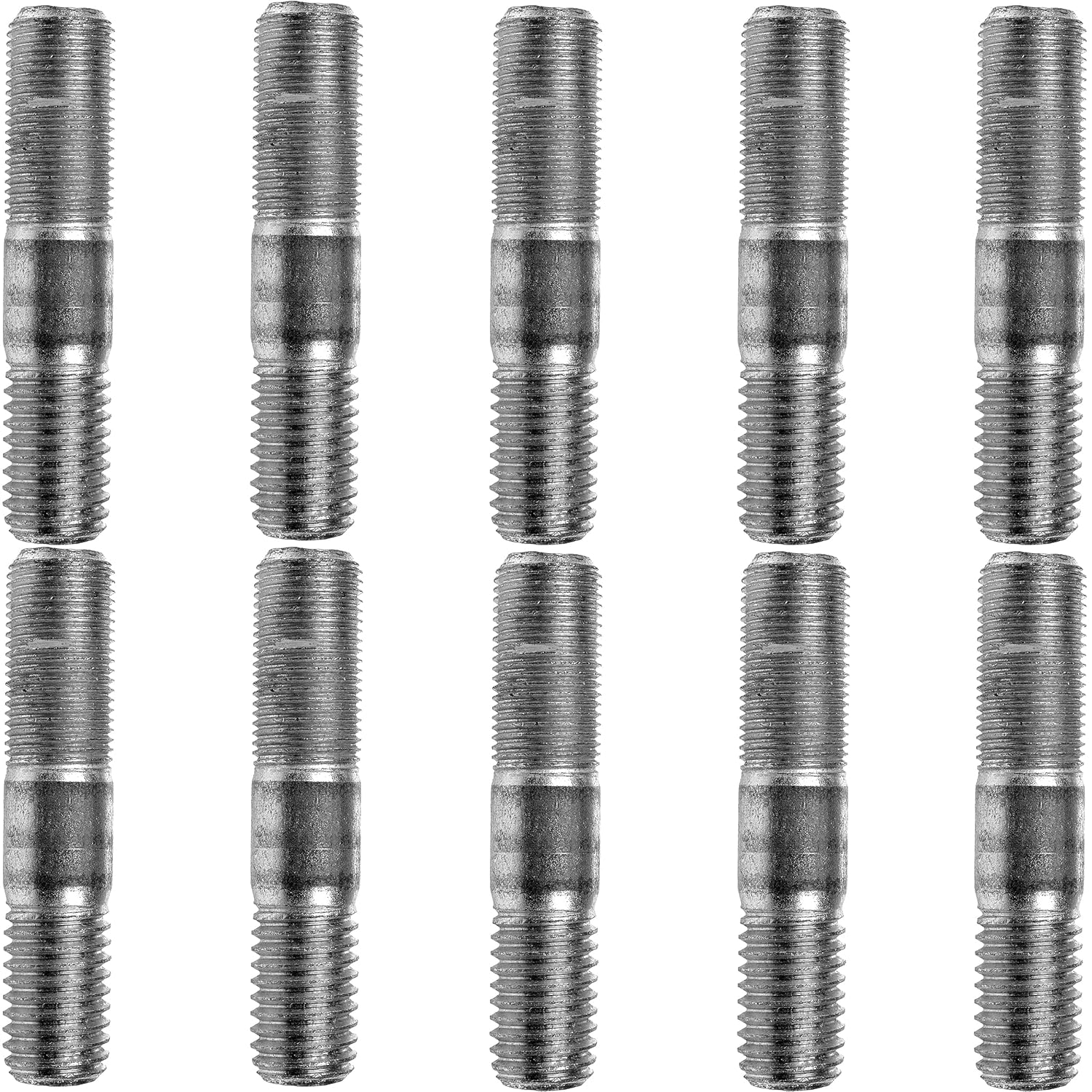 APDTY 786163 Stud - Double Ended (5/8-11 X 1 & 5/8-18 X 1-1/4"; Pack of 10)