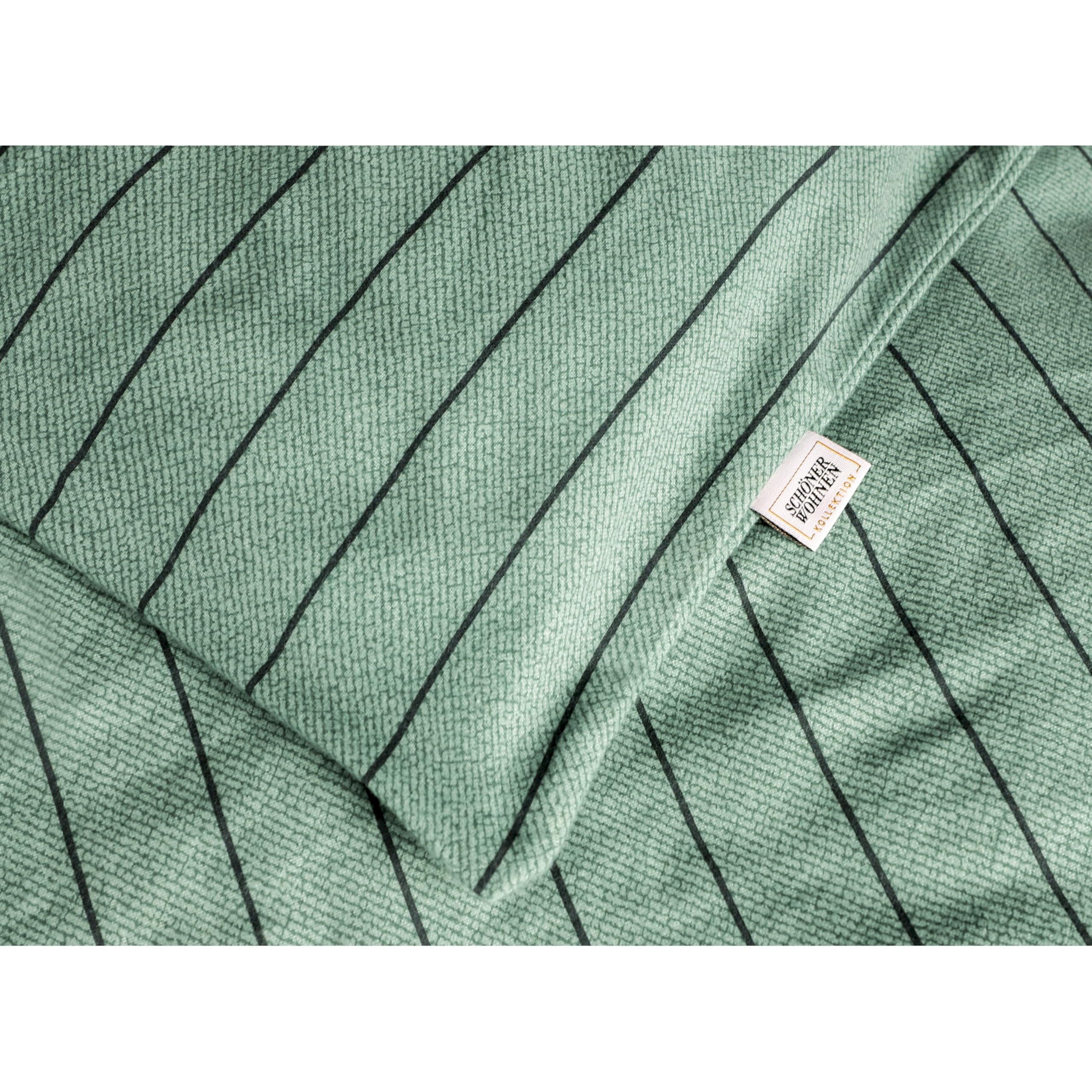 SCHÖNER WOHNEN Juego de ropa de cama de franela 155x220 algodón verde - Juego de ropa de cama de lujo de 2 piezas ecológico - juegos suaves y cálidos y esponjosos - 1 funda de edredón y 1 funda de