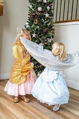 Vista 7 de Little Adventures Disfraz de capa brillante para niños de 3 a 8 años, lavable a máquina, para jugar y fiesta sin purpurina