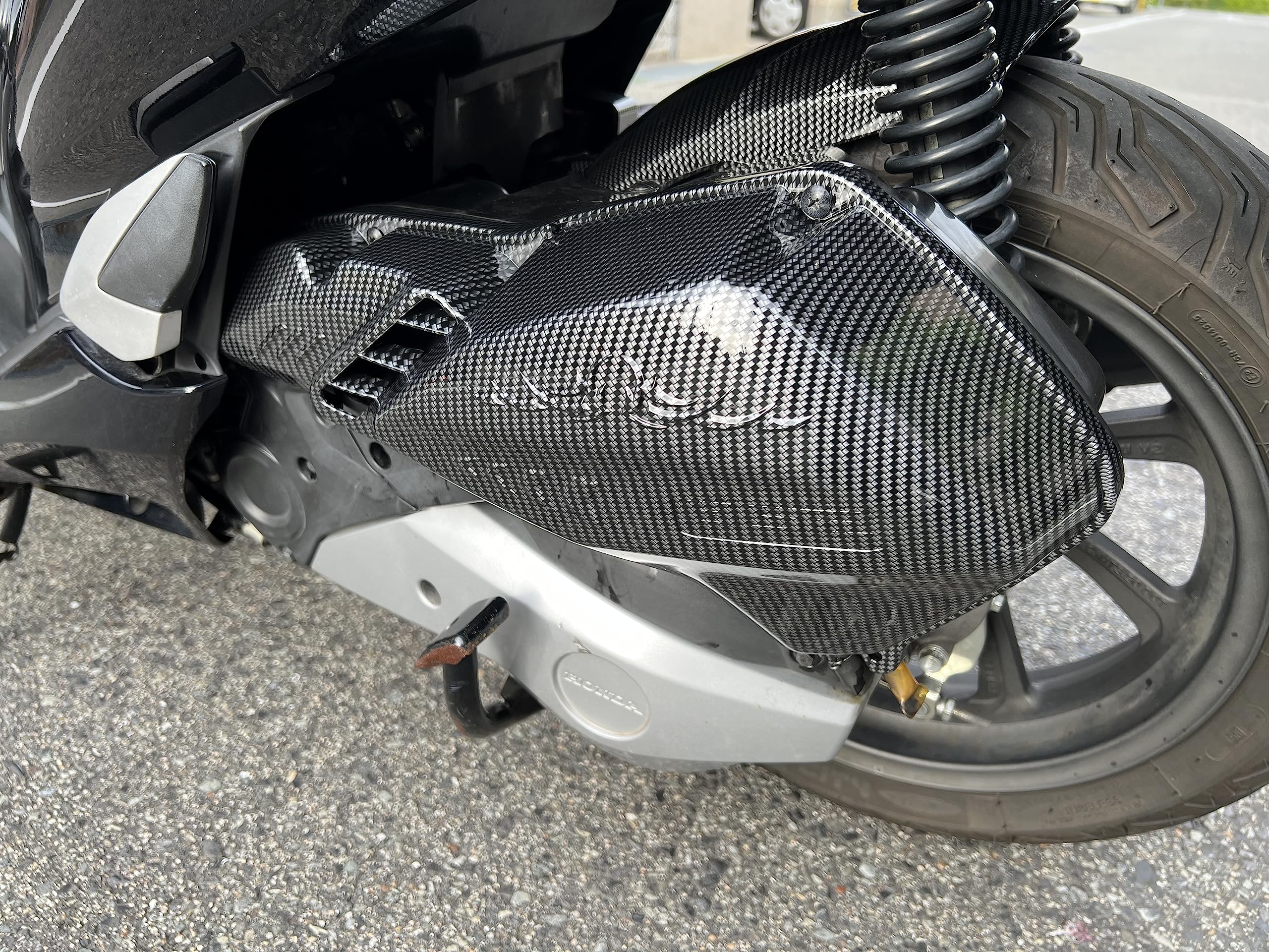 PCX125 JF81 カーボン調　マフラー Amazon | カーボン調カスタムパーツ5点セット PCX125 JF81