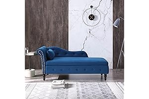 HomSof Velvet Chaise, Recline into Comfort