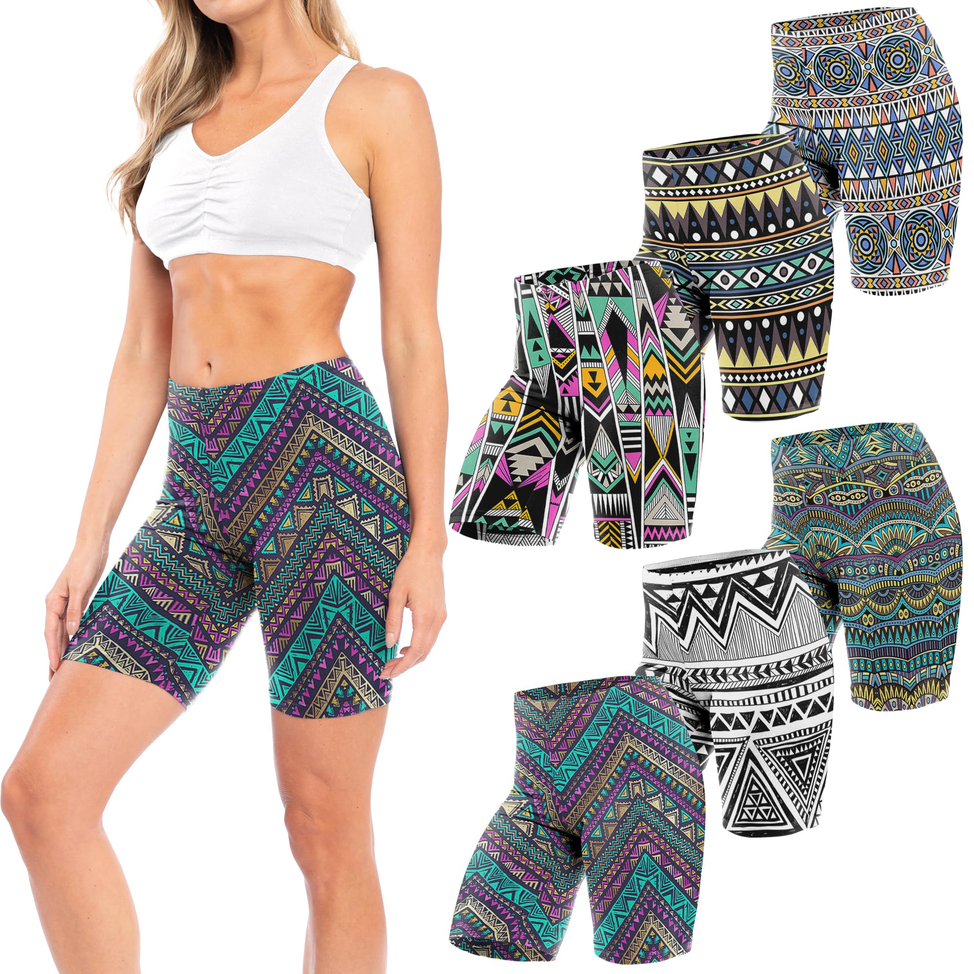 Sexy Basics Womens Ultra Soft Yoga Bike Short | Stretch Boxer Briefs | Multi Packs