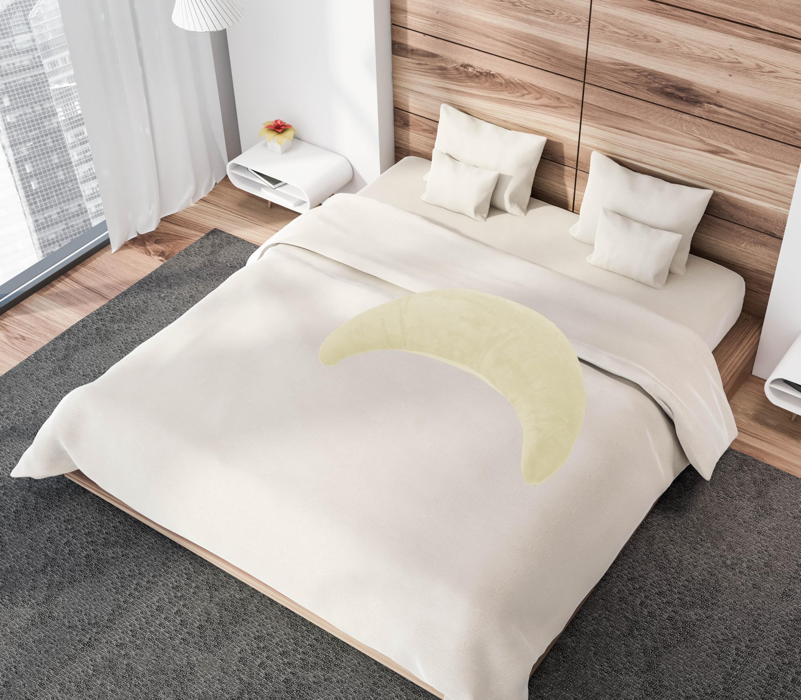 Tiga-Med Halbmondkissen TIGA-Soft XL | Ergonomisches Nackenkissen/Stillkissen/Kopfkissen mit Mikroperlen | zum Entspannen, Schlafen, Lesen und Stillen | Bezug separat waschbar bei 40°C (Beige)