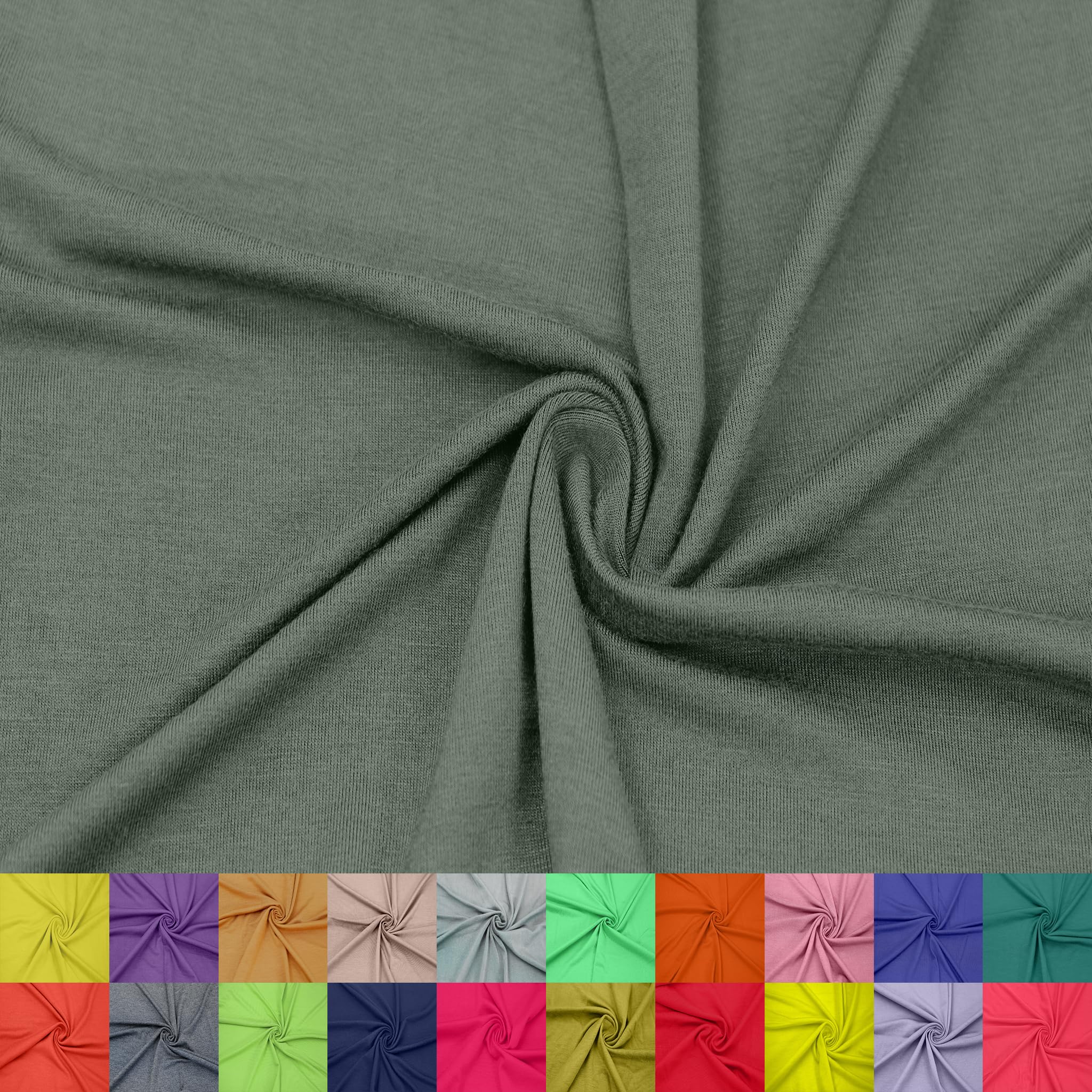 60" Wide Rayon Spandex Jersey Knit Fabric by The Yard - 4-Way Stretch, 200GSM, Medium Weight -Soft & Breathable - Apparel, Accessories, Maternity & Decorations — view 52