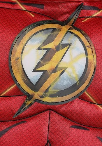 Miniatura 6 de Disfraz flash de lujo para niños pequeños, traje de superhéroe rojo para cosplay de cómics, fiestas de disfraces de héroes y Halloween