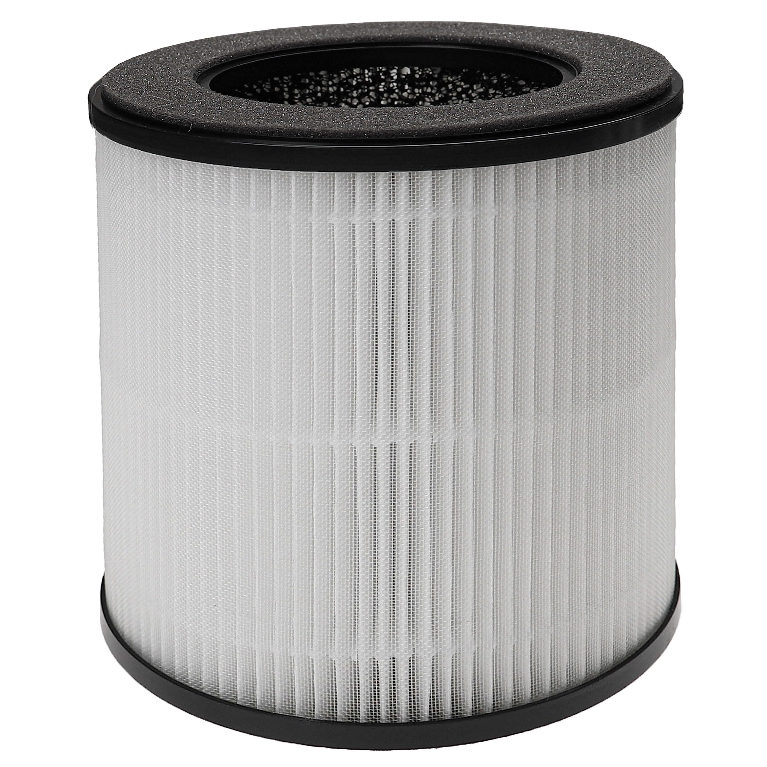 vhbw Air Filter compatible with Acekool B-D02F Air Purifier - Combi Filter Pre Filter + HEPA + Activated Carbon