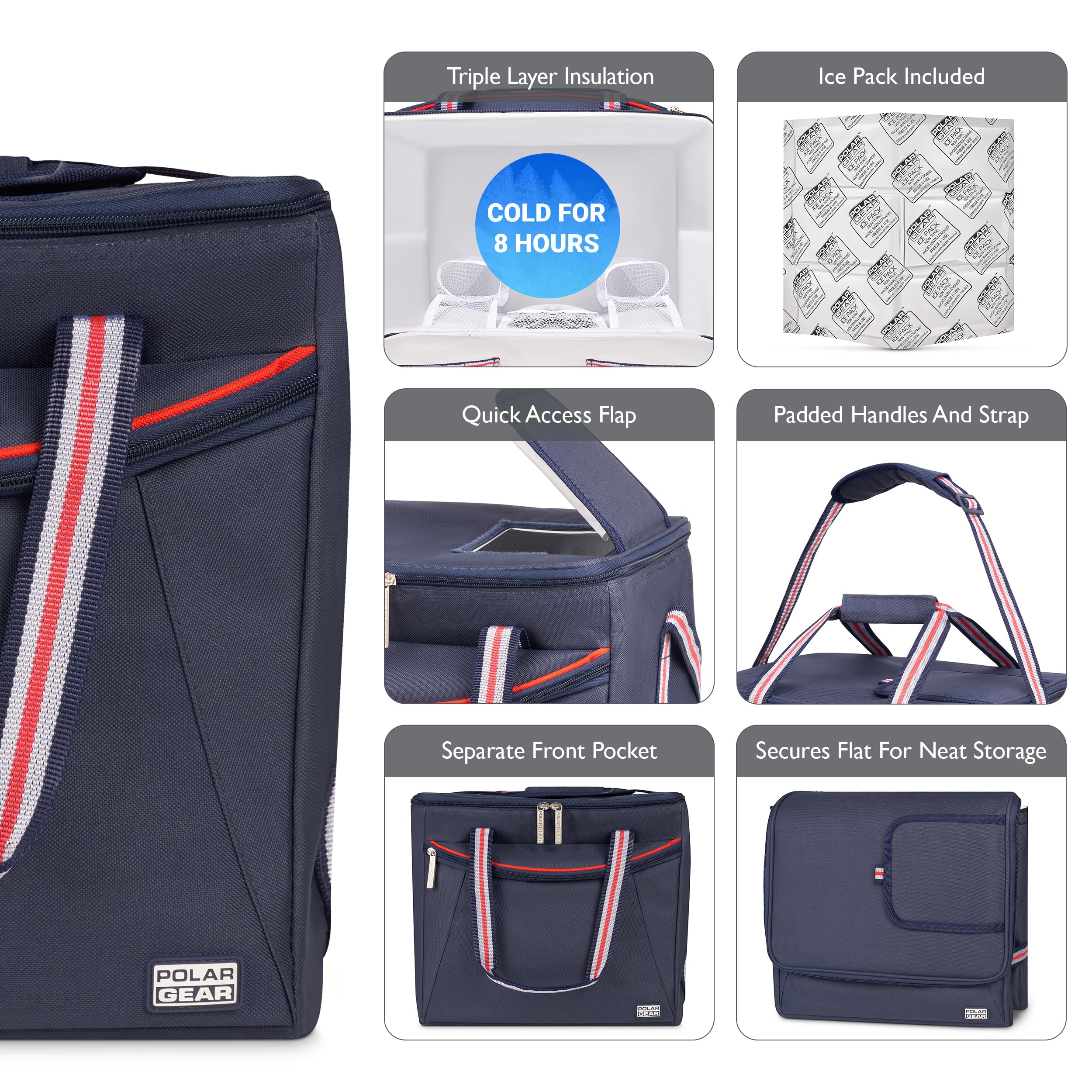 Polar Gear Premium Insulated Cool Bag Range, 6L Lunch Bag, 16L Picnic Basket, 30L Cooler Box - Image 3