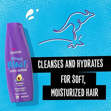 Aussie Aussie miracle moist shampoo with avocado and jojoba oil, 12.1 ounce