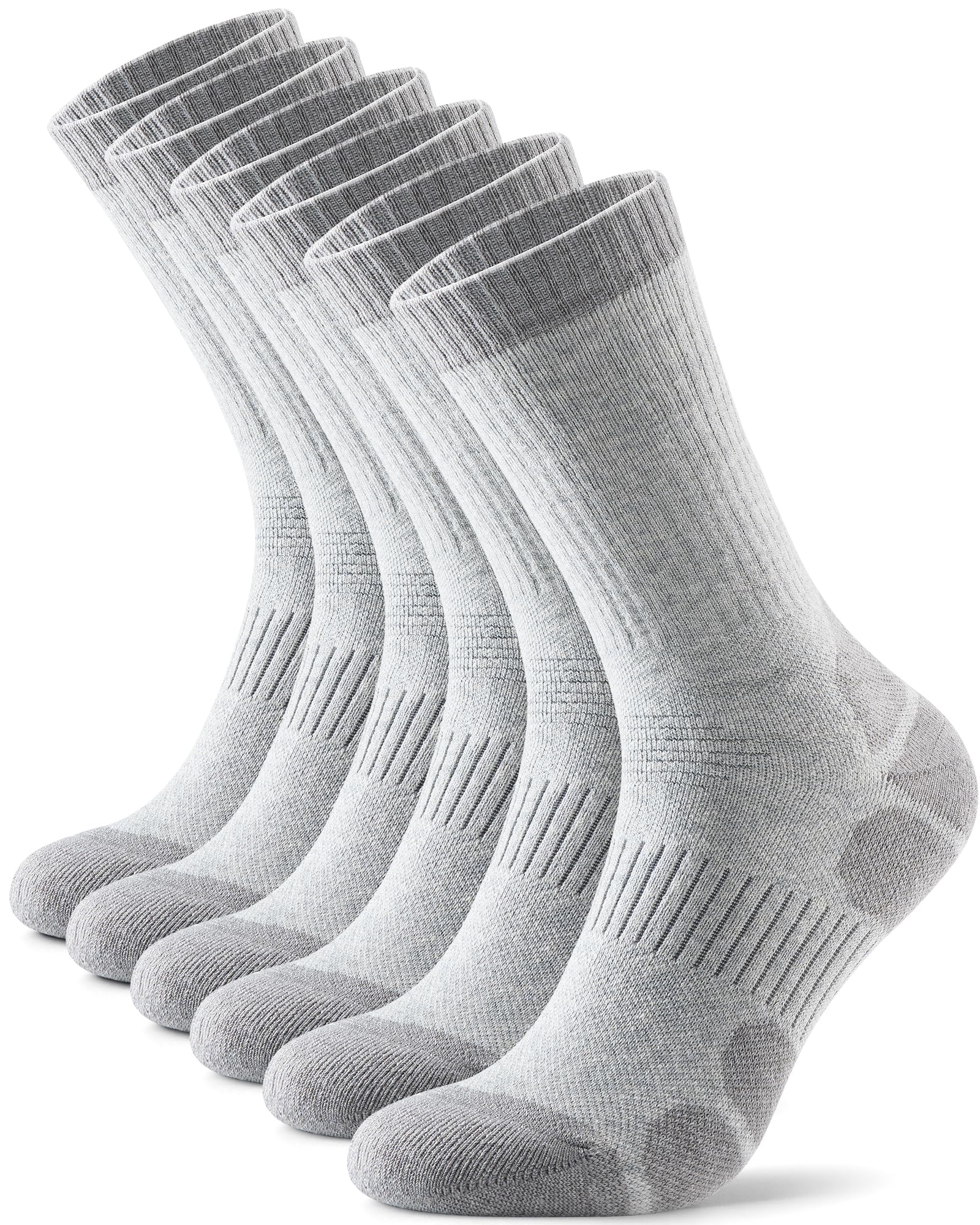 PULIOU Socks for Men Women, Lightweight Merino Wool Hiking Socks Moisture Wicking Breathable Cushion Socks for Walking Running Outdoor, Multipack,3 pairs