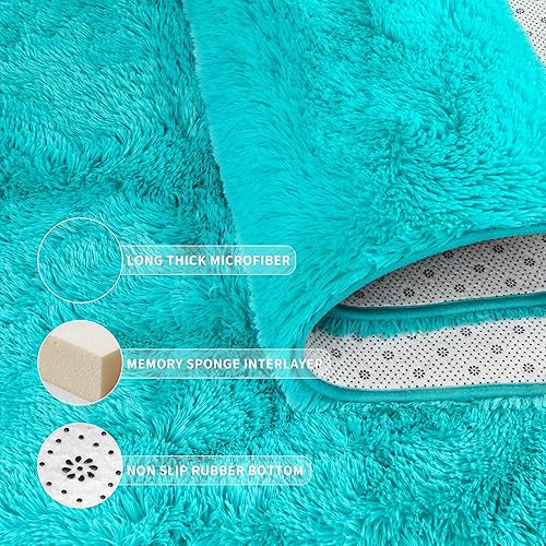 Miniatura 167 de Tepook - Alfombra súper suave y peluda para dormitorio, alfombras modernas peludas para niños para sala de estar, alfombra de felpa