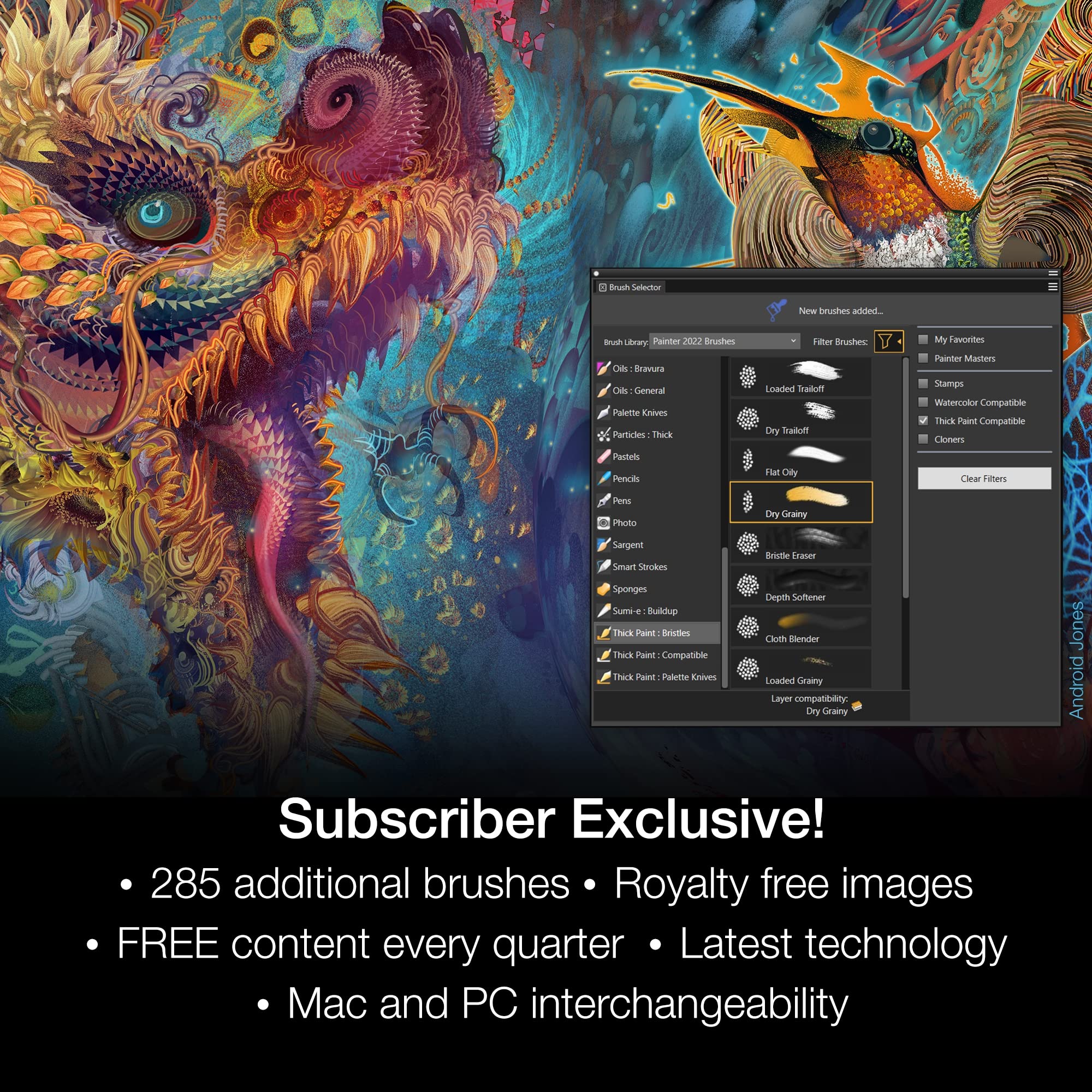 Corel Painter 2023 Upgrade | Digital Painting Software | Illustration, Concept, Photo, and Fine Art | Perpetual license | 1 Device | PC/MAC | Code [Delivery]