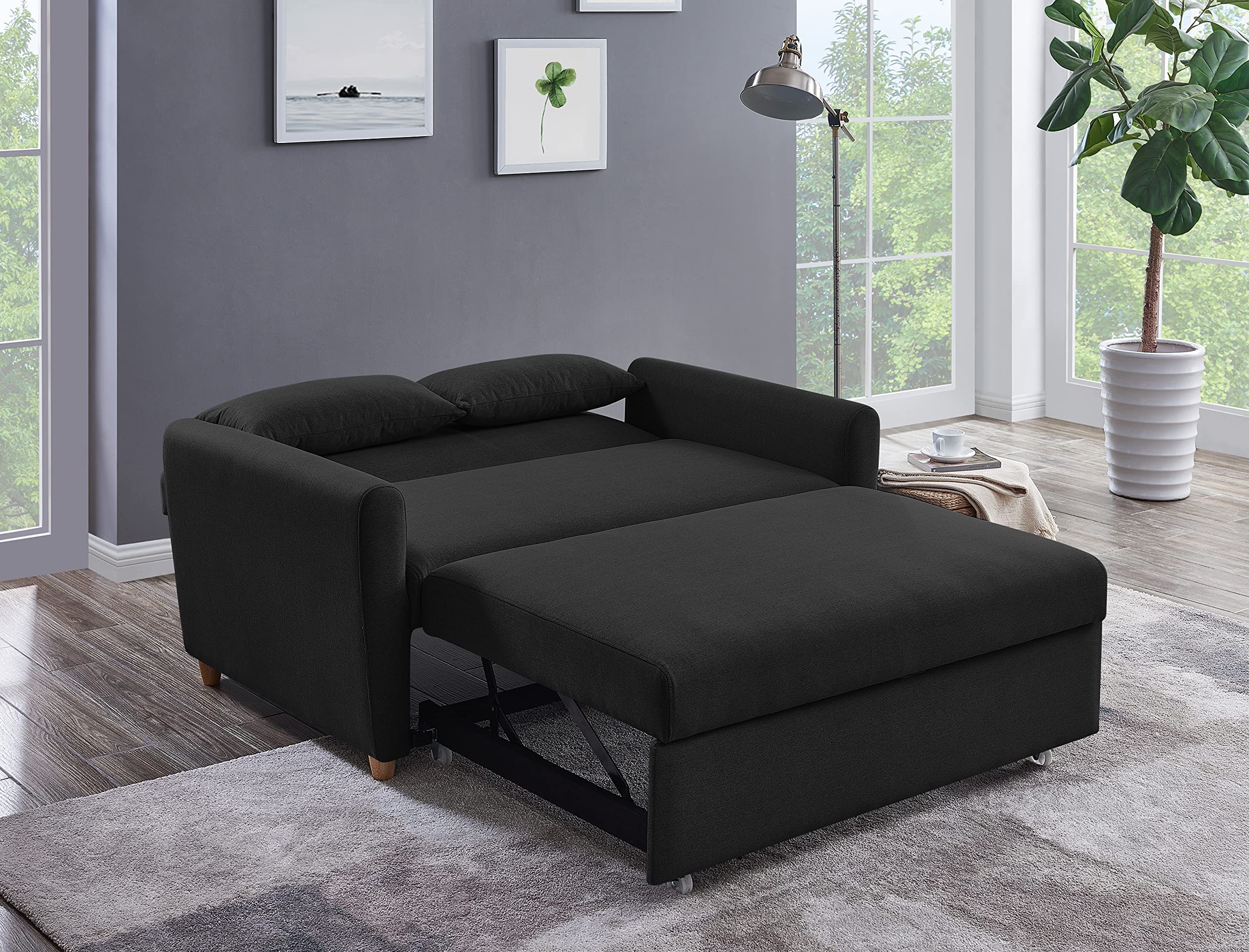 Modern Contemporary Space Saving Comfortable 2 Seater Sofa Bed
