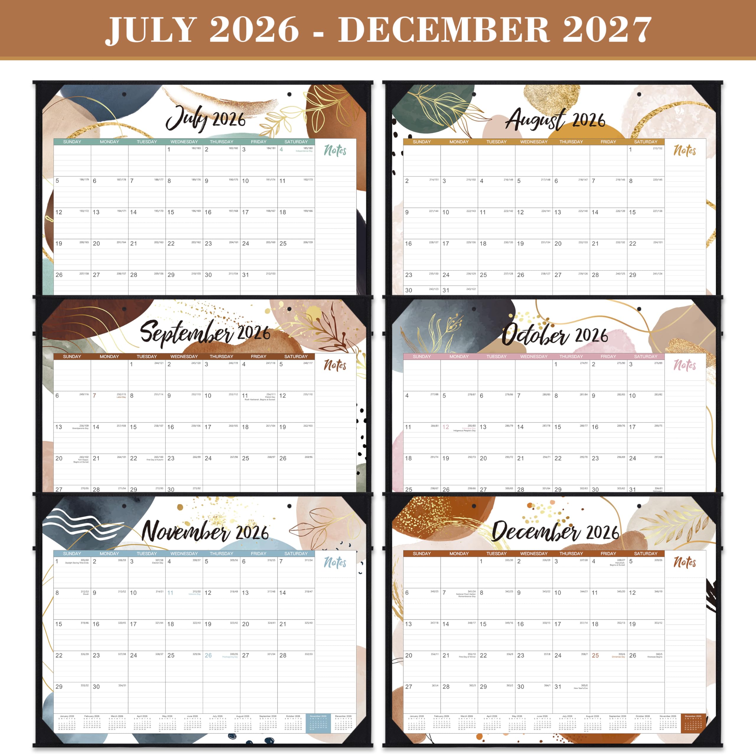 Youthamazing Tischkalender 2026 Januar Dezember 2026, 12 Monate, Großer Monatskalender, 55, Schreibtischunterlage, Große Linierte Blöcke, To-Do-Liste Und Notizen, Toller Schreibtisch, 9 X 43, 2 Cm