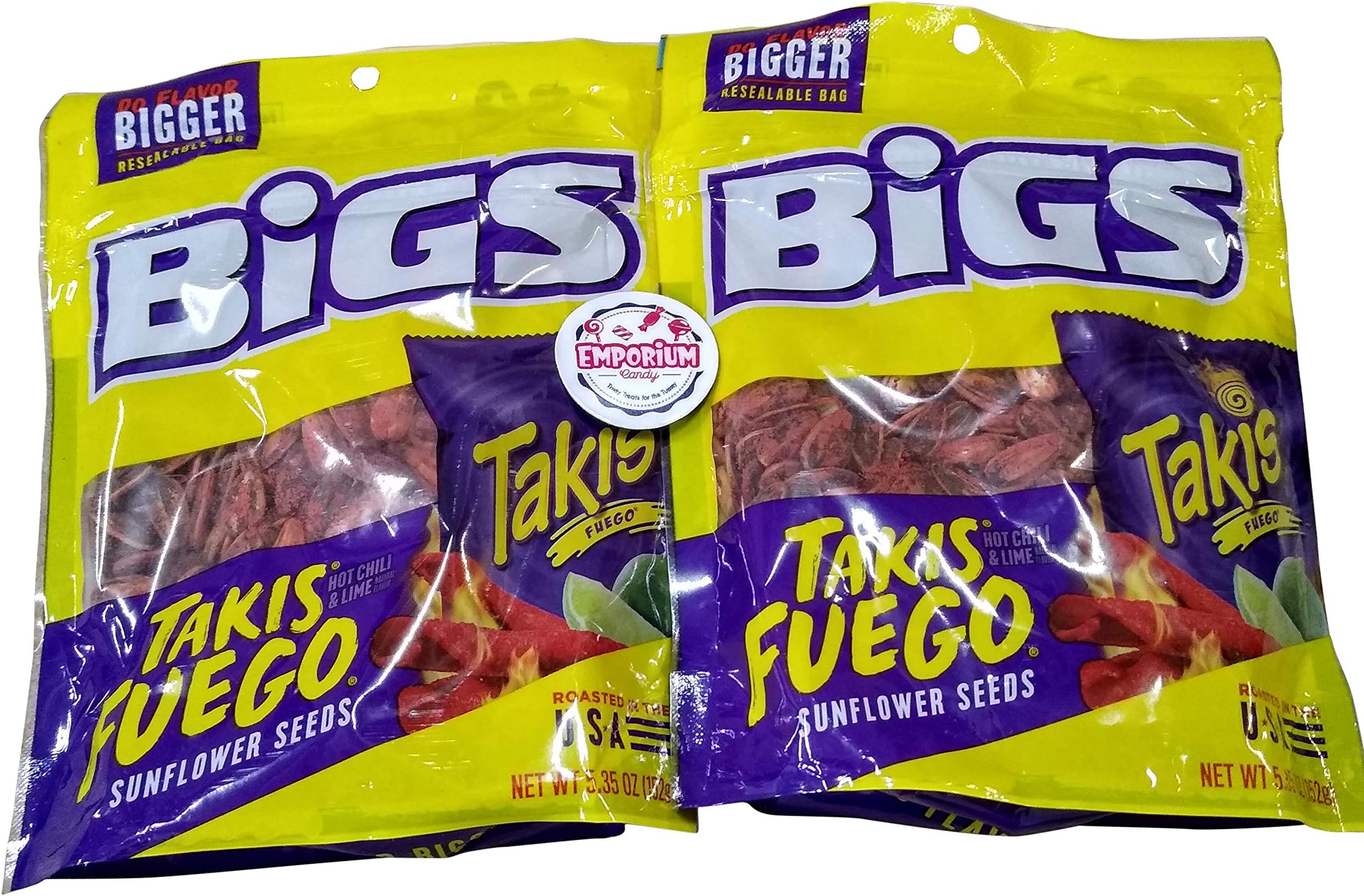BIGS Takis Fuego Sunflower Seeds 3.63 oz Bag (Pack of 3