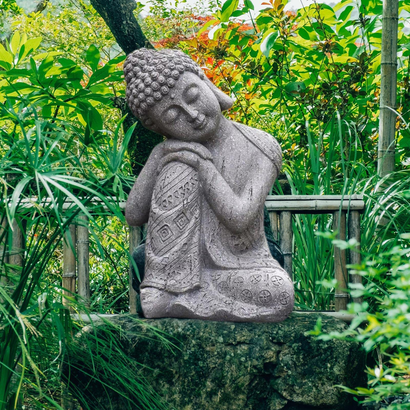 Estatuas de Buda Durmiente de Zalati, Figura Ornamental y Escultura para Decoración Interior/Exterior para Hogar, Jardín, Patio, Terraza, Porche