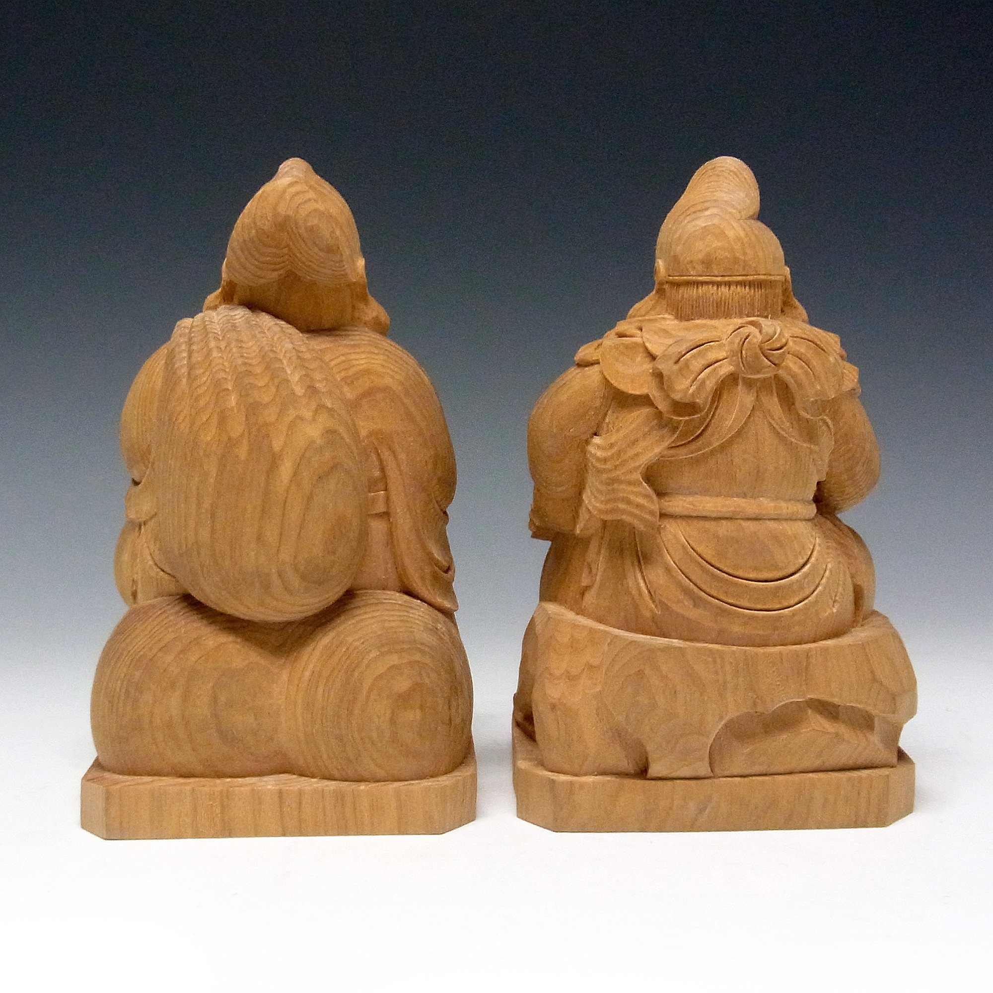 Amazon.co.jp: 楠 木彫り 恵比寿大黒 置物 16cm : ホーム＆キッチン