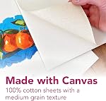 Strathmore 300 Series, Canvas Pad, 9x12 inch, 10 Sheets – Triple Primed, 100% Cotton Canvas, Plein Air Artists, Acrylic Paint and Oil Paint