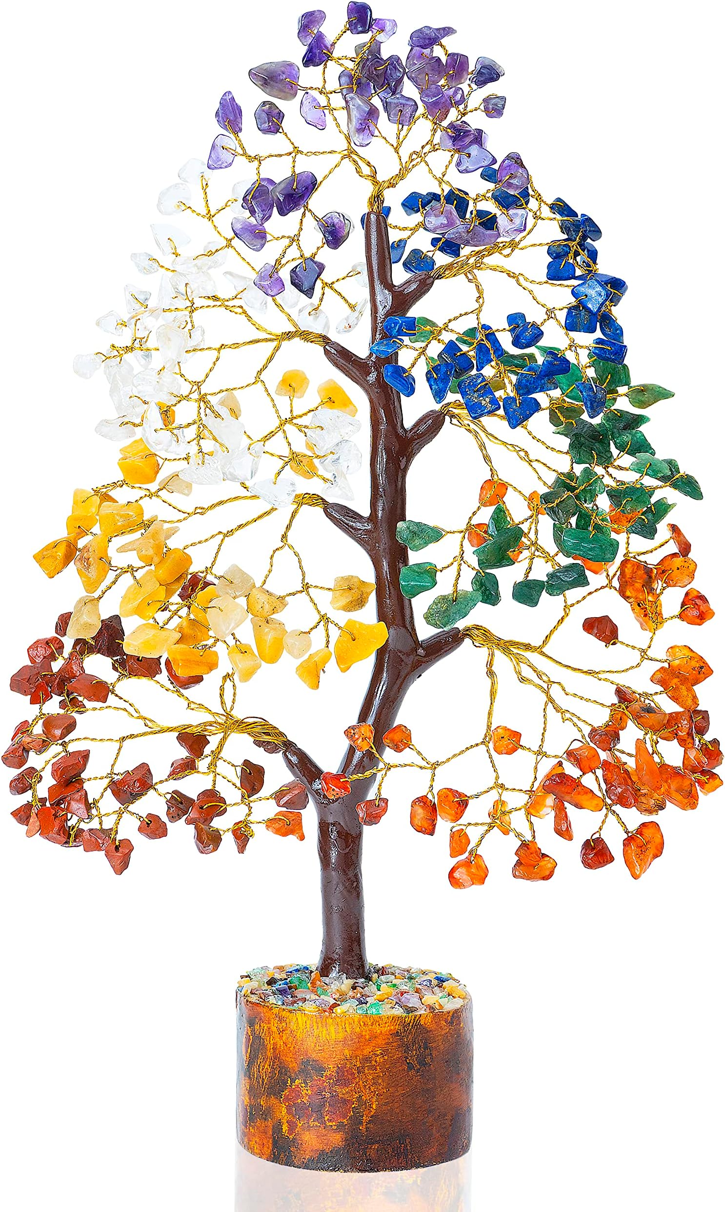 - ZAICUS 7 Chakra Crystal Tree of Life – Healing Crystal Bonsai Money Tree, Handmade Spiritual Decor for Home Office Room, Unique Birthday Gifts for Women, Housewarming Gift, Mom Gifts