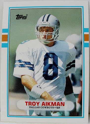 Troy Aikman 1989 Topps Traded Rookie Football Card #70-T - Se envía en estuche protector