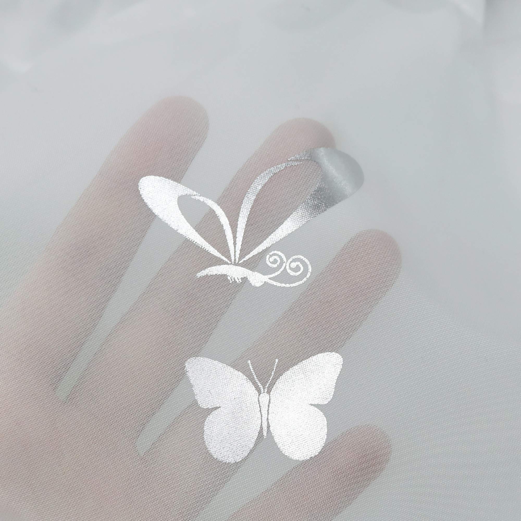 HeichkelL Visillo De Gasa Transparente, Moderno, Con Trabillas