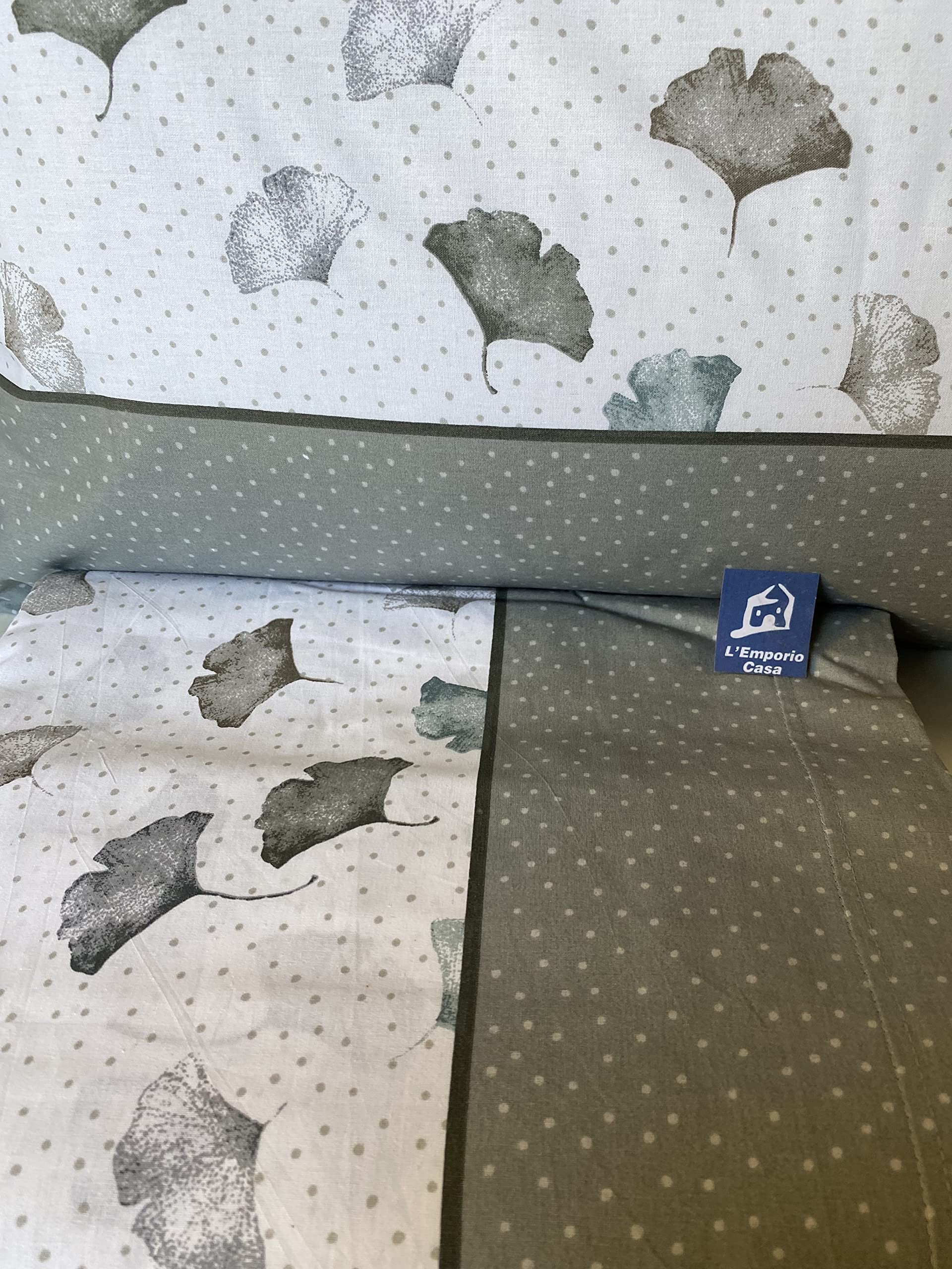 Set Lenzuola Percalle Cotone Italiano | Effetto Setato | Matrimoniale 180x200 | Design Floreale Beige - Foto 8