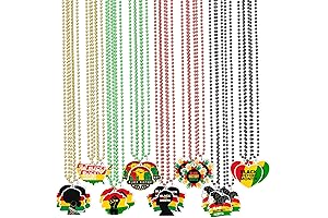 Capoda 24 Pieces Juneteenth Beaded Necklaces Bulk