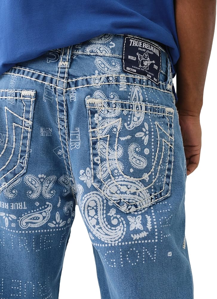 True Religion Men's Bobby Super T Discharged Bandana, Riverbank True Religion Men's Bobby Super T Discharged Bandana, Riverbank