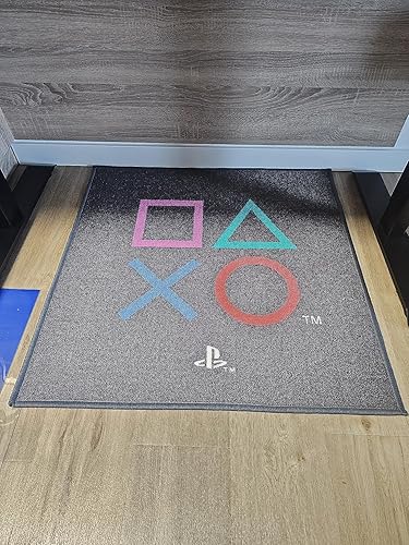 PlayStation ラグマット Amazon | PlayStation Square Rug - Playstation Controller Icons
