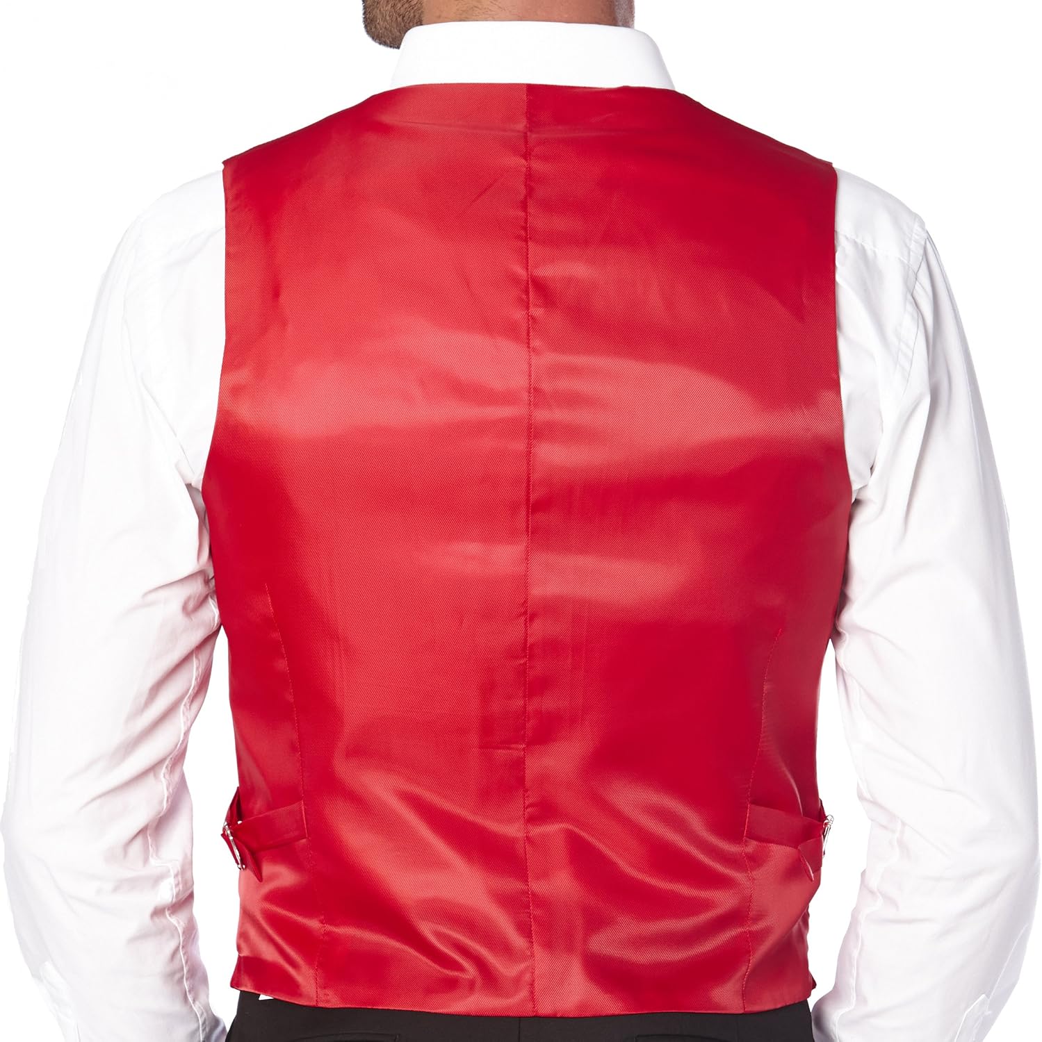 Brand Men's Dress Vest Formal Waistcoat for Suit Solid RED Color