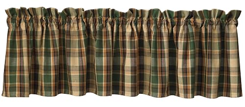 Park Designs Farmhouse Kitchen Valances for Windows - Plaid Scotch