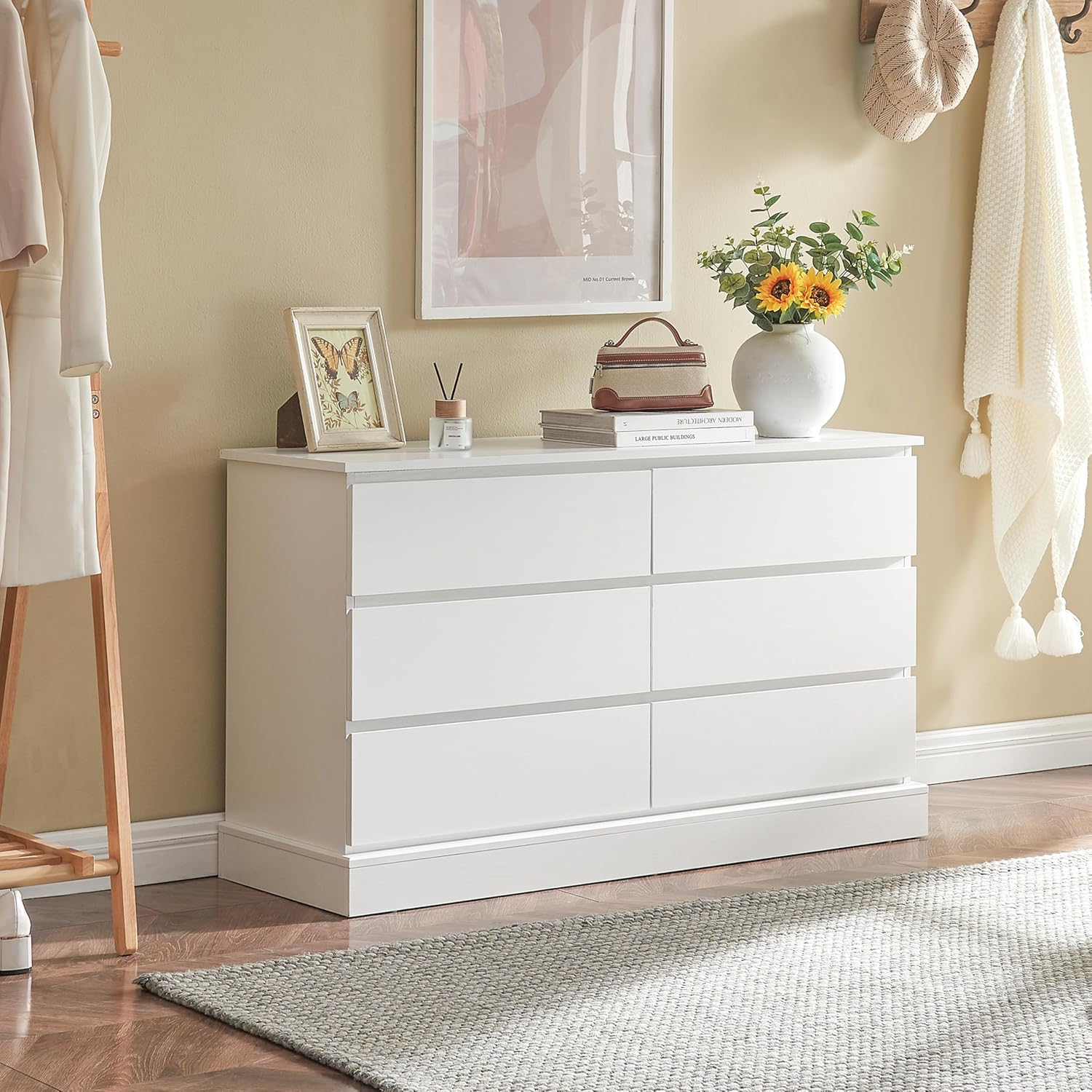 White Nursery Dresser with Soft Close Drawers
