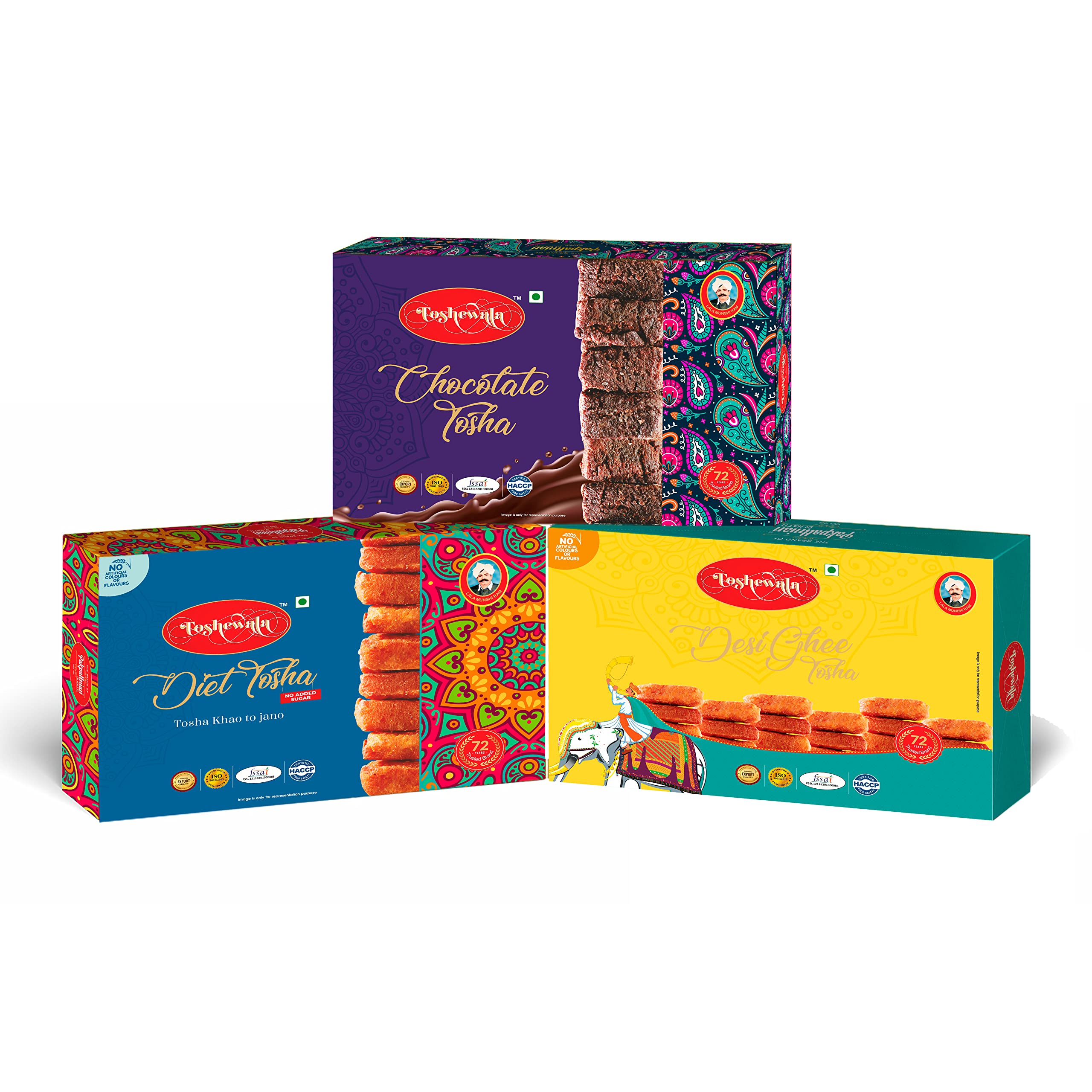 Toshewala Premium Sweets Combo- Desi Ghee, Dite and Chocolate Tosha - Pack of 3, 600 gms. (B09RWQ7MCK) Amazon Price History, Amazon Price Tracker