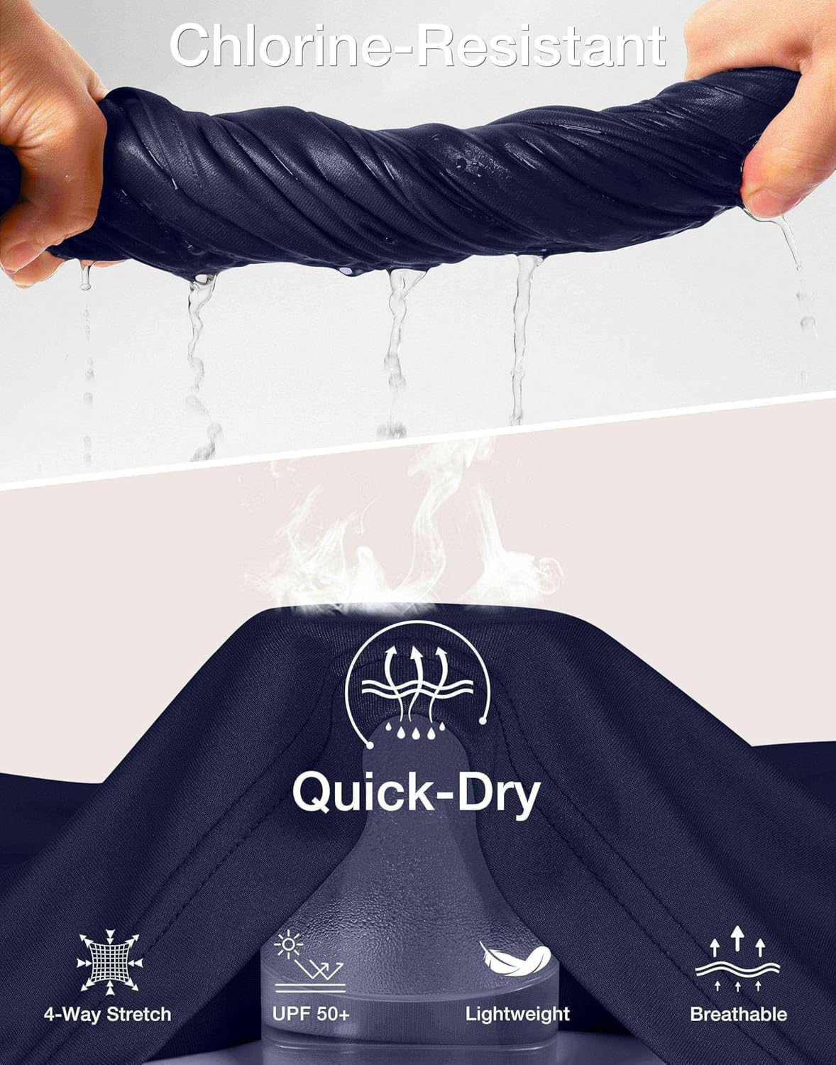 Soothfeel Women's High Waisted Swim Skirt with Pocket Tummy Control Bathing Suit Swimsuit Tankini Bottoms - Image 6