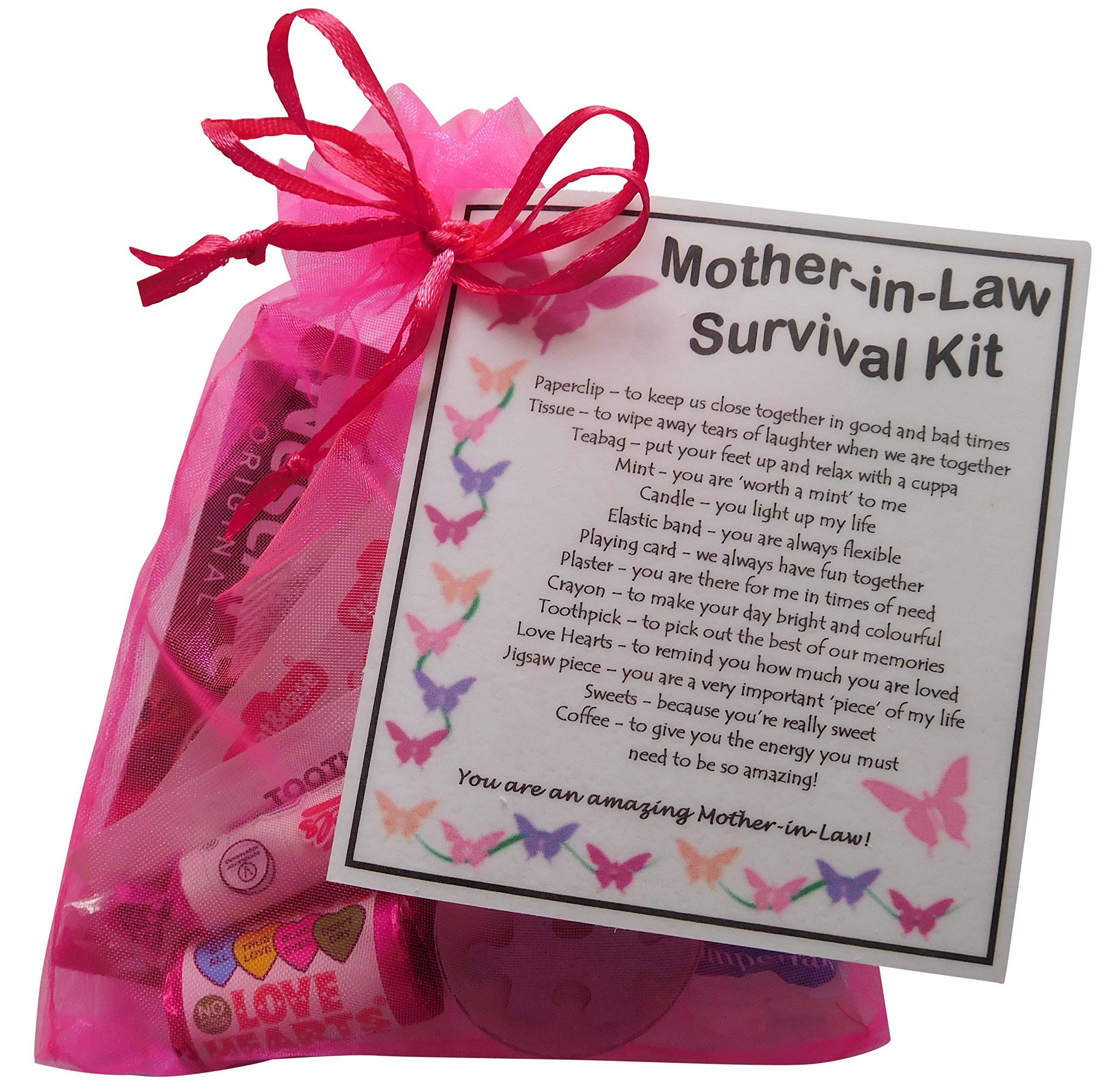 Smile Gifts Uk Pink Mother-In-Law Survival Kit Gift (Great Present For Wedding, Birthday, Christmas Or Just Because...) - Mother-In-Law Gift, Gift For Mother-In-Law, Mother-In-Law Present, Present For Mother-In-Law