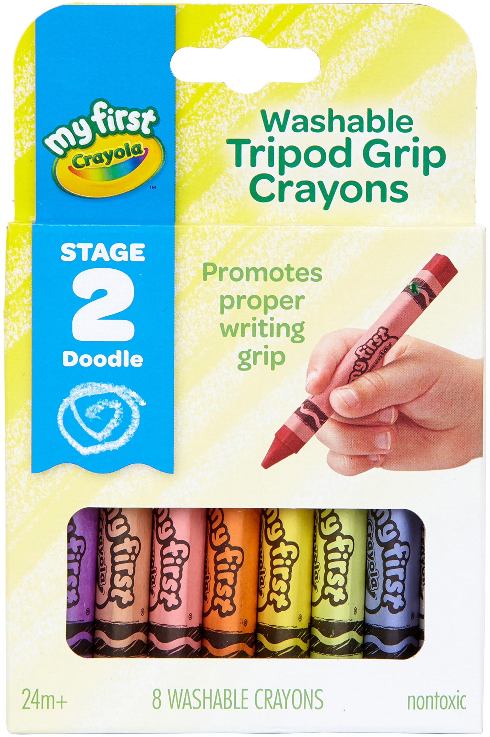 CRAYOLA Crayons Tripod Grip 8/PKG, Assorted, One Size