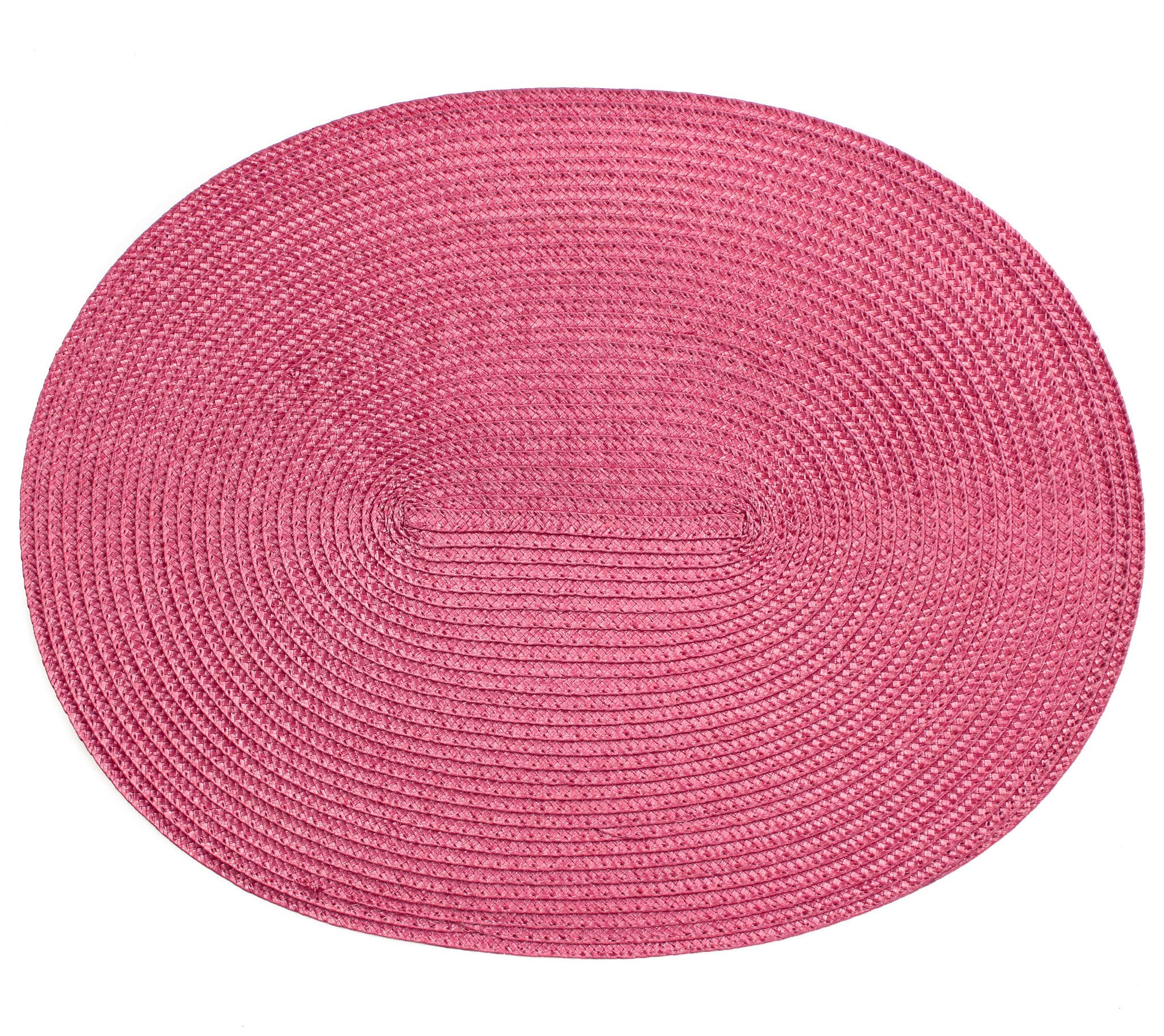 London gewebte Spirale Tischsets 42 x 33 cm oval Set von 4 rutschfesten Esstischsets Französische Rose