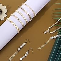 Vista 5 de 1800 cuentas doradas para hacer joyas, cuentas espaciadoras surtidas, cuentas de cubo en forma de Rondelle, cuentas de columna de tubo, cuentas