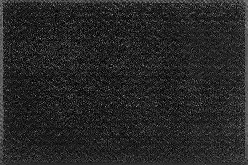 Wash+Dry Alfombra Duo Charcoal 50x75cm, Adecuada para Interiores y Exteriores, L
