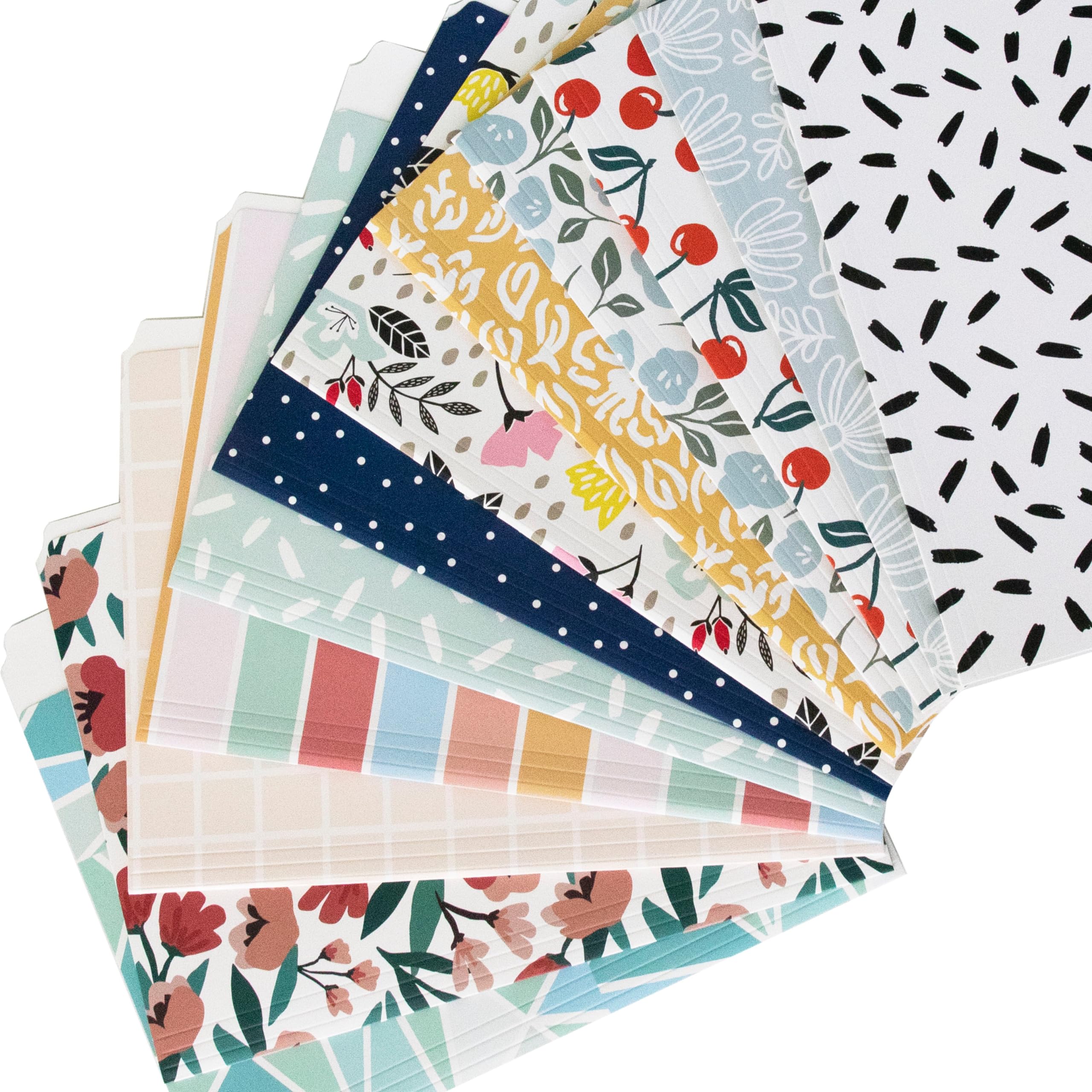 Lindas carpetas de archivos, juego de 24 carpetas decorativas de 3 pestañas tamaño carta, estilo bohemio, manila, 8.5 x 11 pulgadas, bonito diseño, suministros escolares para el hogar, oficina