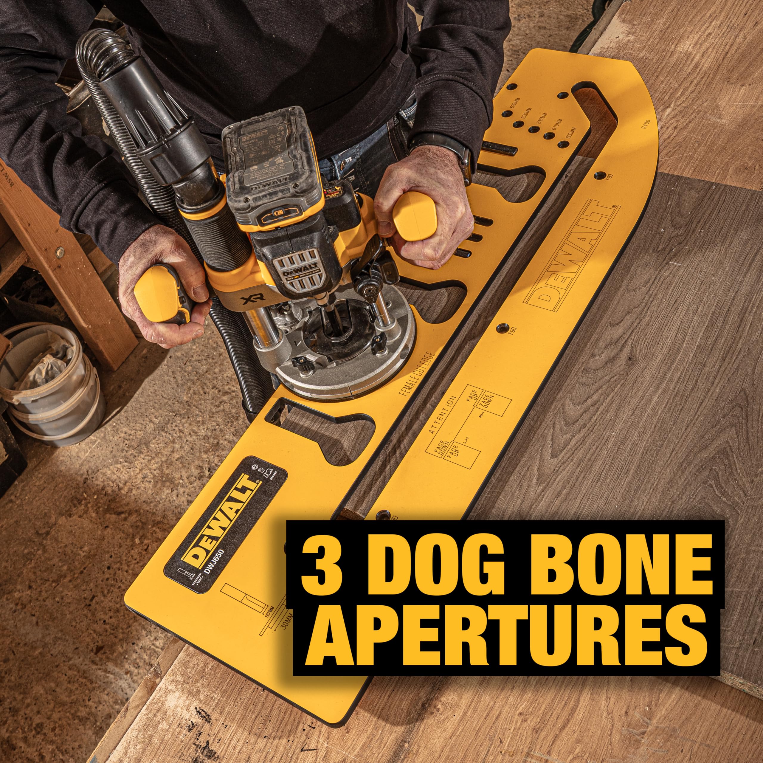 Dewalt 650mm Kitchen Worktop Jig with VisonLine® technology. Dewalt Router Jig with Dual Measurement for perfect cutting/joining of Kitchen Worktops - Image 2