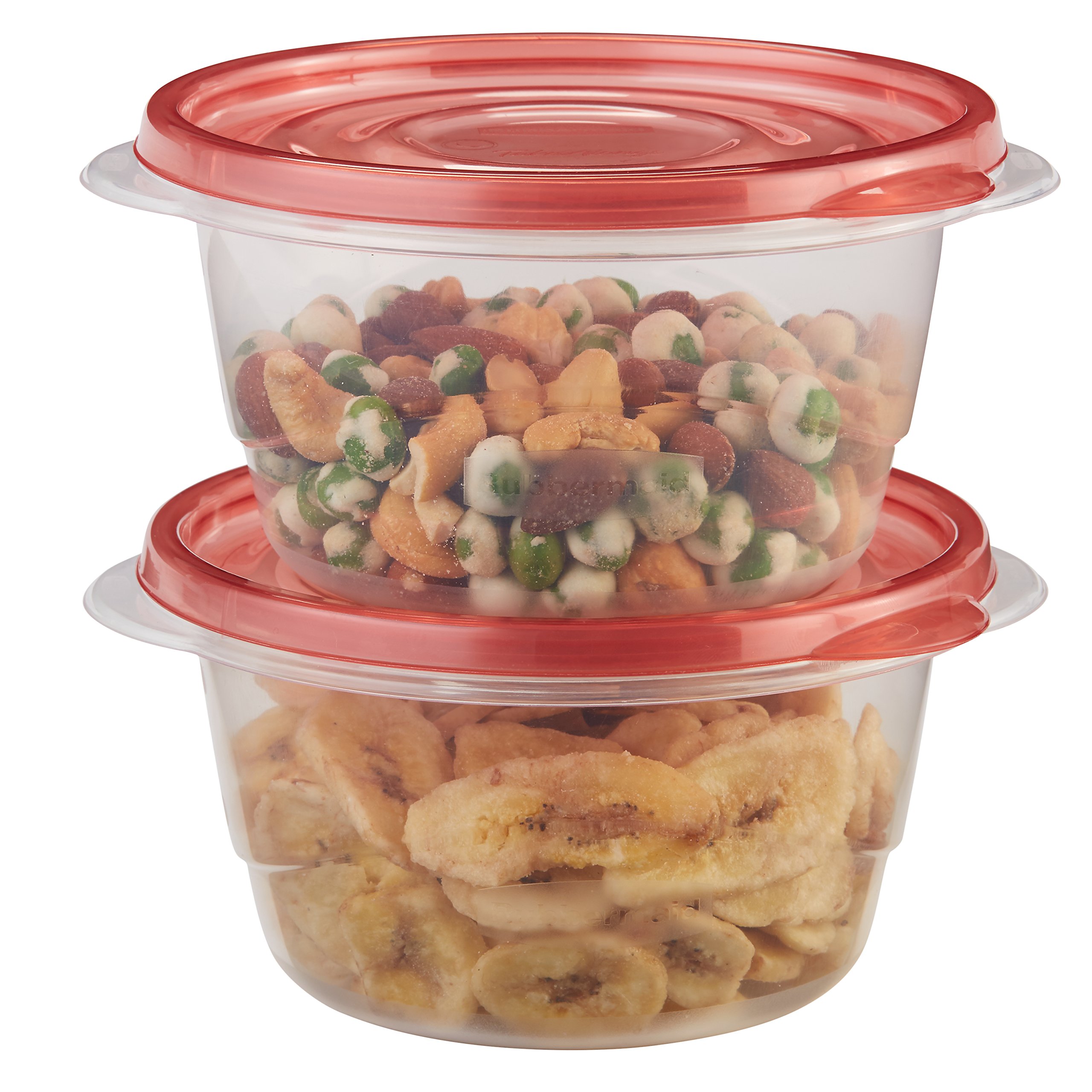 TakeAlongs Small Bowl Food Storage Containers, 3.2 Cup, Tint Chili, 2 Count