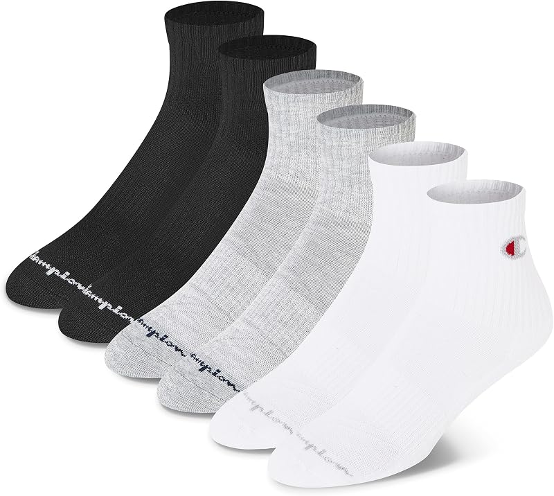 Women's High Quarter Socks – 6-pack Cushioned Athletic Socks With Moisture-wicking, Arch Support (Size 5-9)