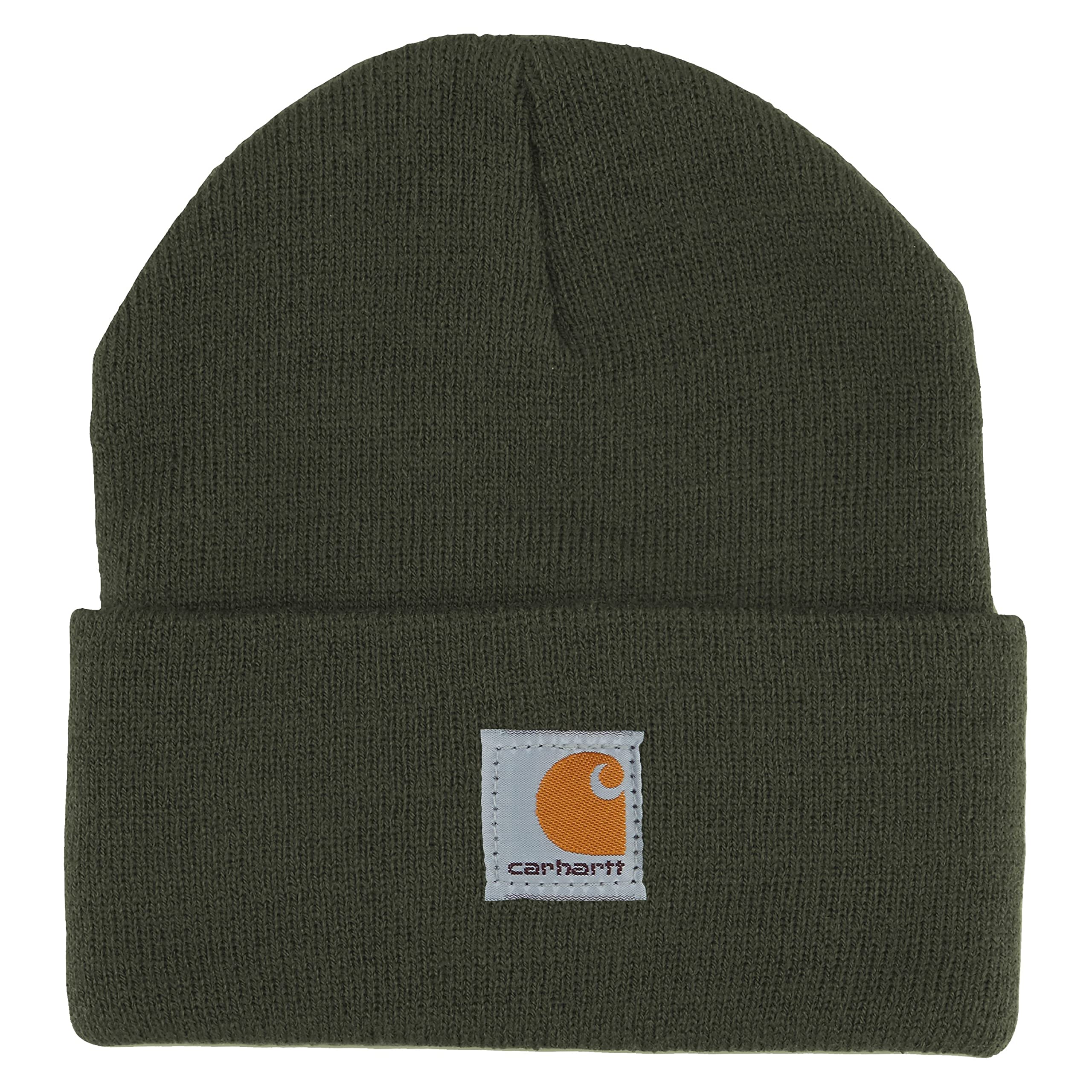 Carhartt Youth Knit Beanie Cuff Hat, Olive (Child), One Size