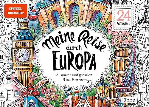 Meine Reise durch Europa: Ausmalen und genießen. 24 Postkarten (Die Welt wird bunt, Band 9)
