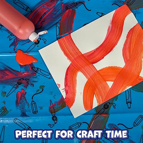 Miniatura 5 de READY 2 LEARN Tapete desordenado | Protege mesas y suelos mientras haces manualidades | Tapete lavable para silla alta | Impermeable | Reutilizable