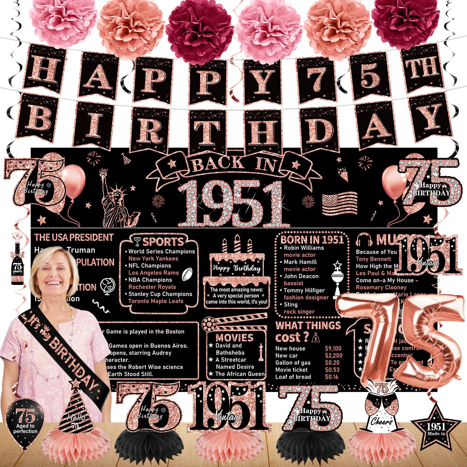 Zirtorei 21-Piece Rose Gold 1951 Kit