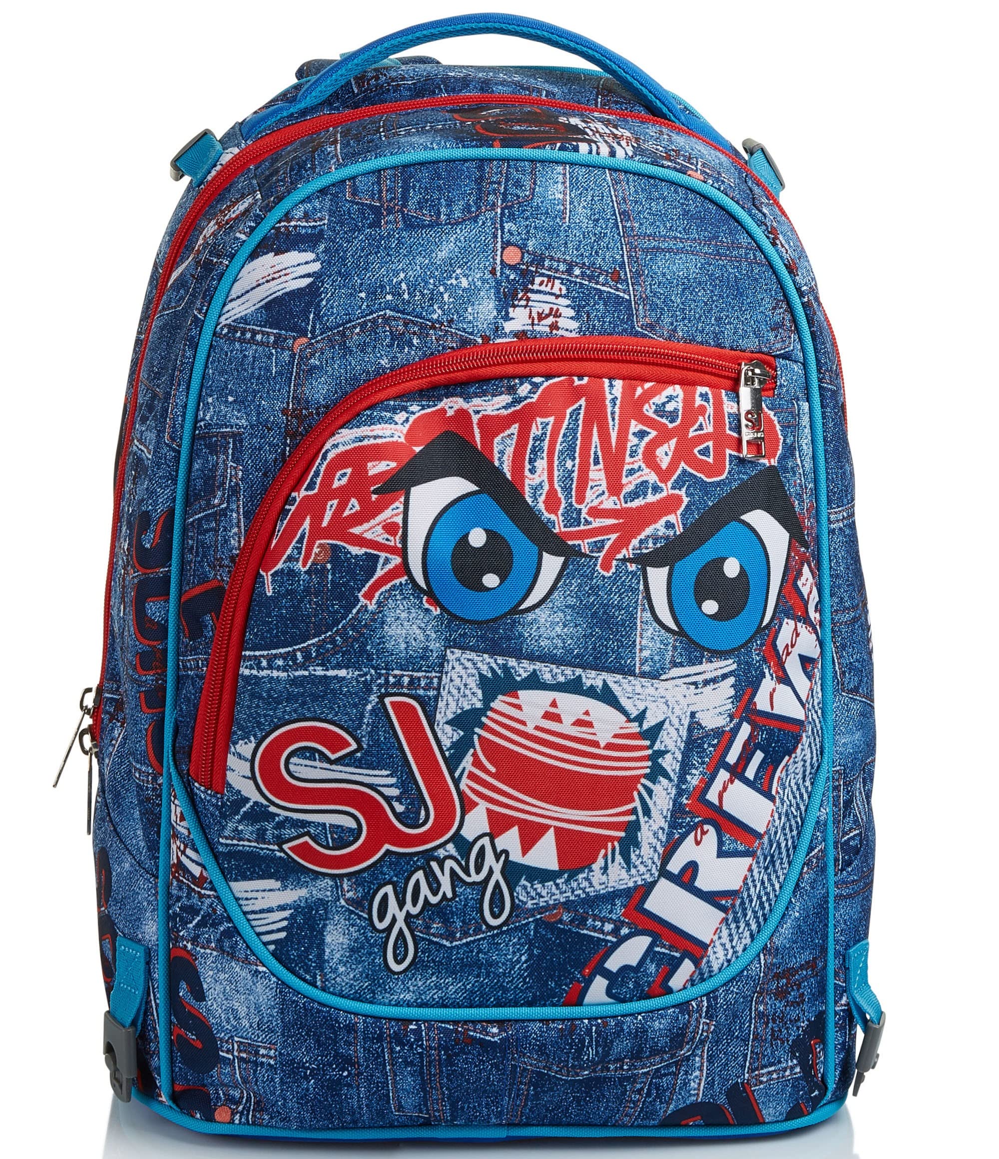 SJ Trolley Backpack 3 in 1 School Bag with Wheels Removable Backpack for School High School Travel & Leisure Girls & Boys