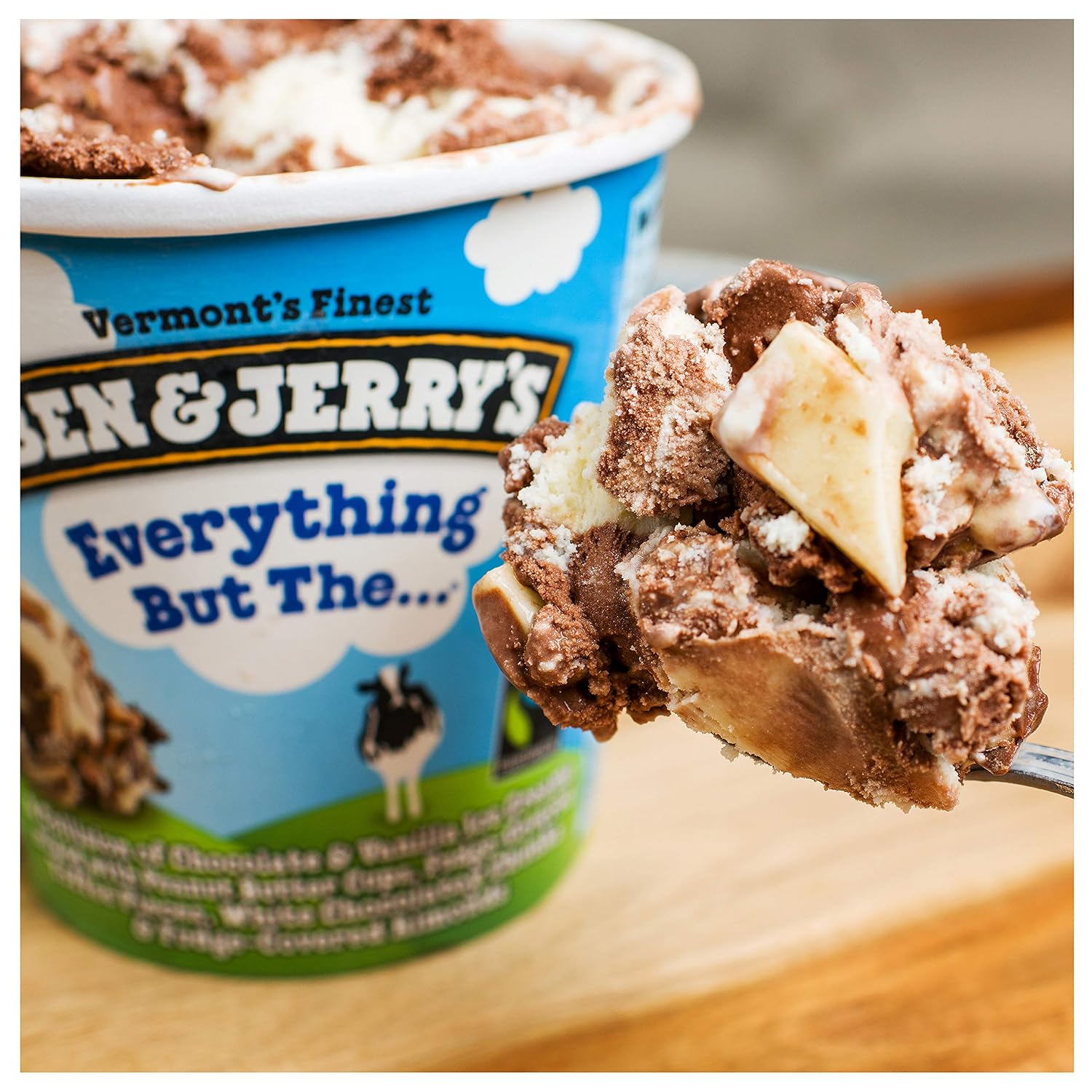 Ben & Jerry's Ice Cream Everything But Theâ€¦ Non-GMO, One PINT(473 ML)